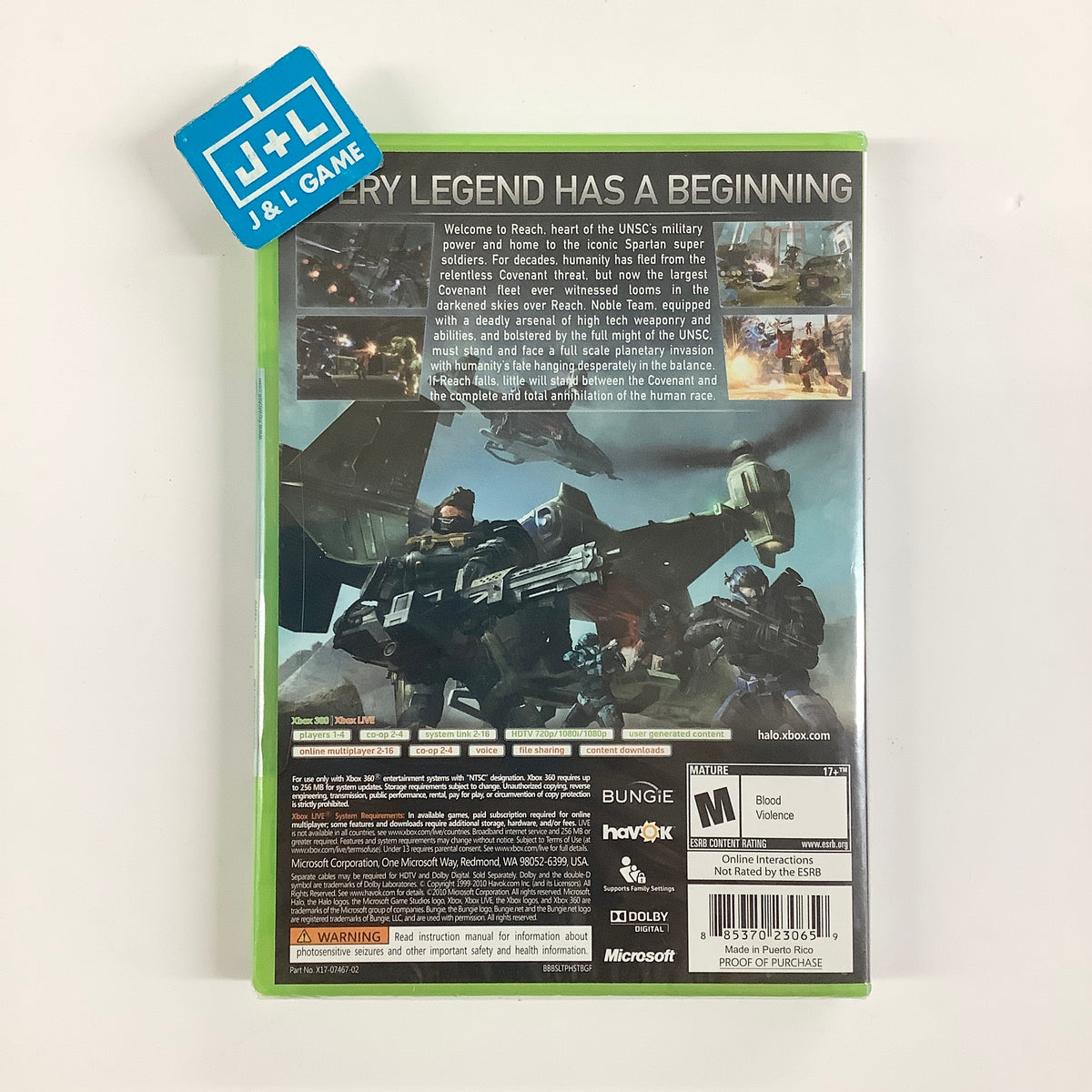 Halo: Reach - Xbox 360 Video Games Microsoft Game Studios