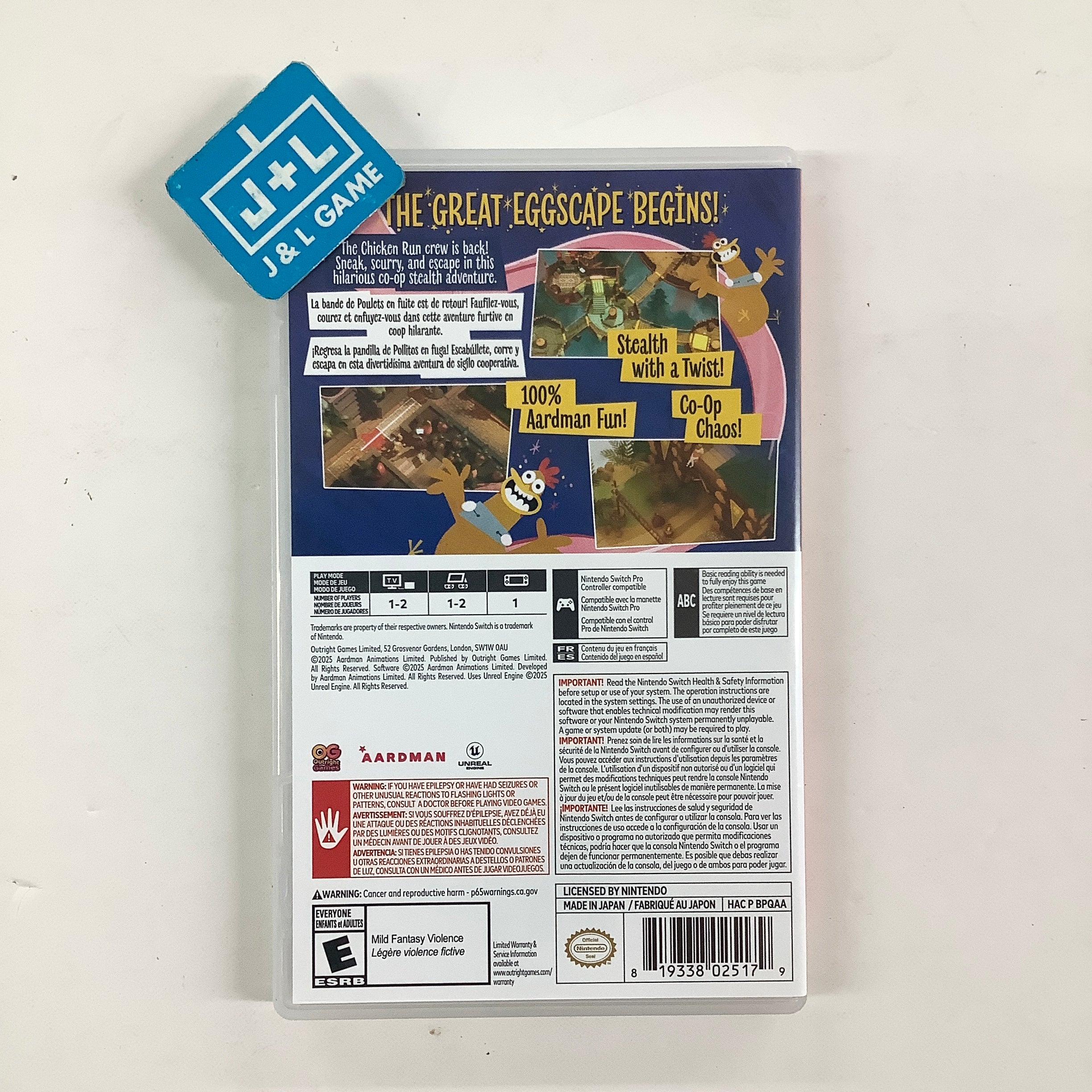 Chicken Run Eggstraction - (NSW) Nintendo Switch [Pre-Owned] Video Games Outright Games