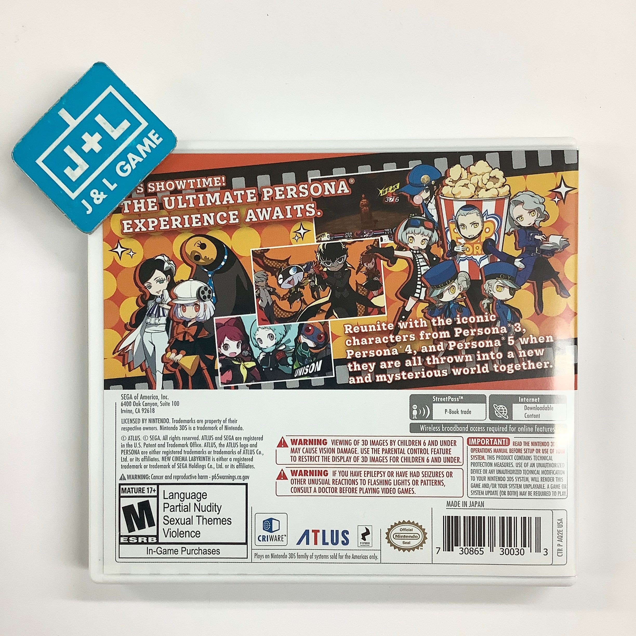 Persona Q2: New Cinema Labyrinth - Nintendo 3DS [Pre-Owned] Video Games Atlus