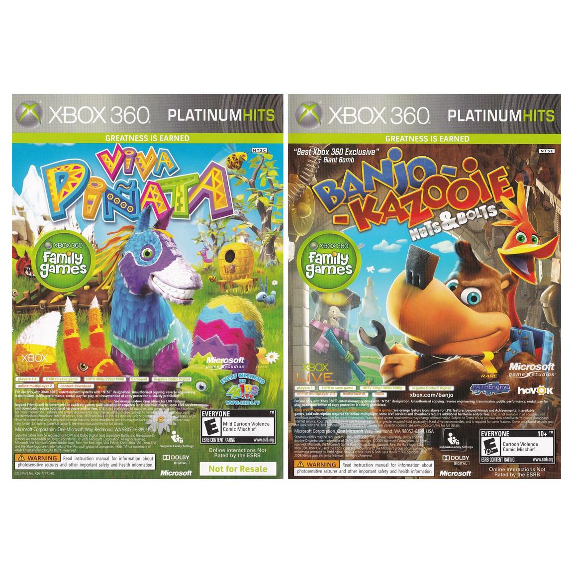 Banjo-Kazooie: Nuts & Bolts / Viva Pinata Combo Pack (Platinum Hits) - Xbox 360 [Pre-Owned] Video Games Microsoft Game Studios   