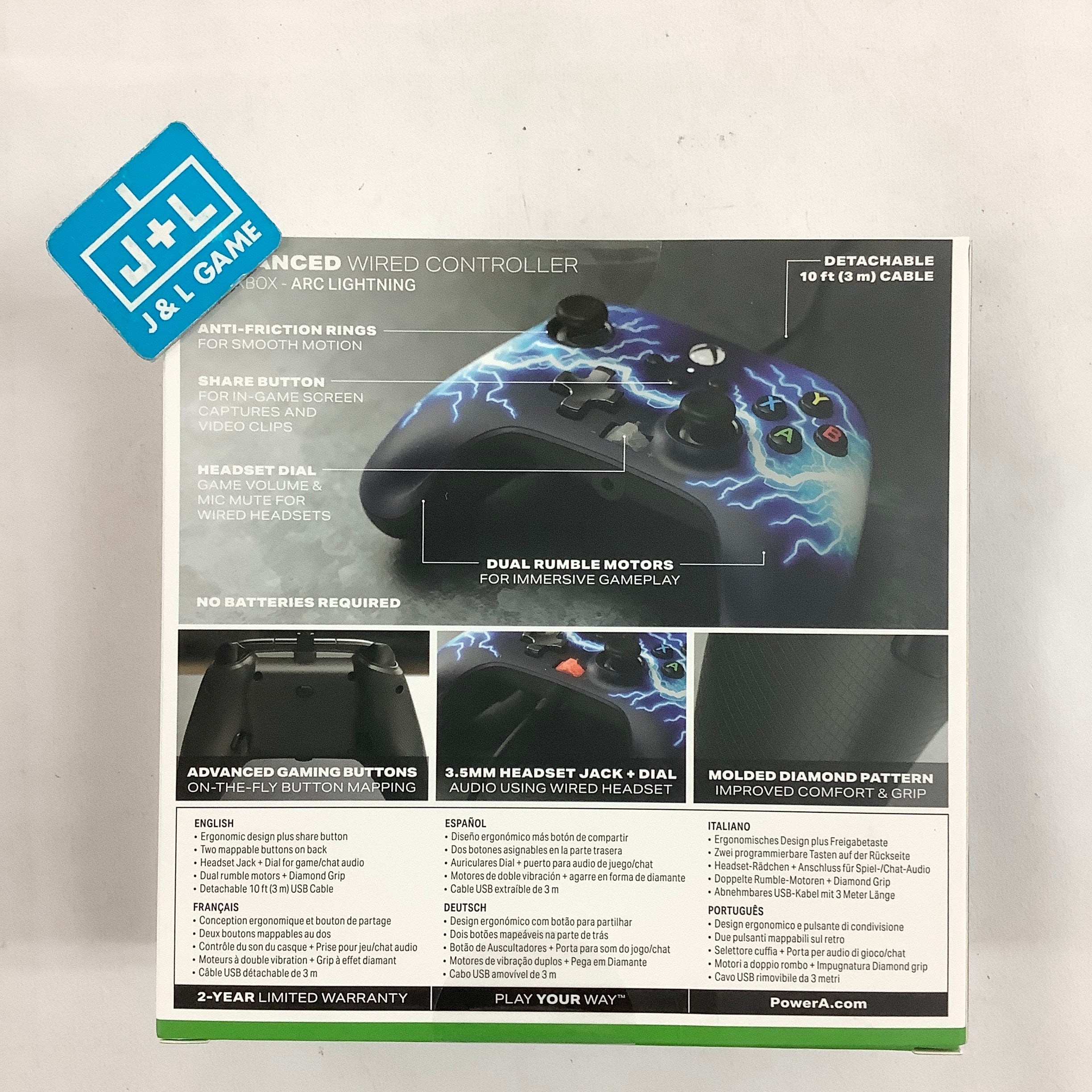 PowerA Enhanced Wired Controller (Arc Lightning) - (XSX) Xbox Series X Accessories PowerA