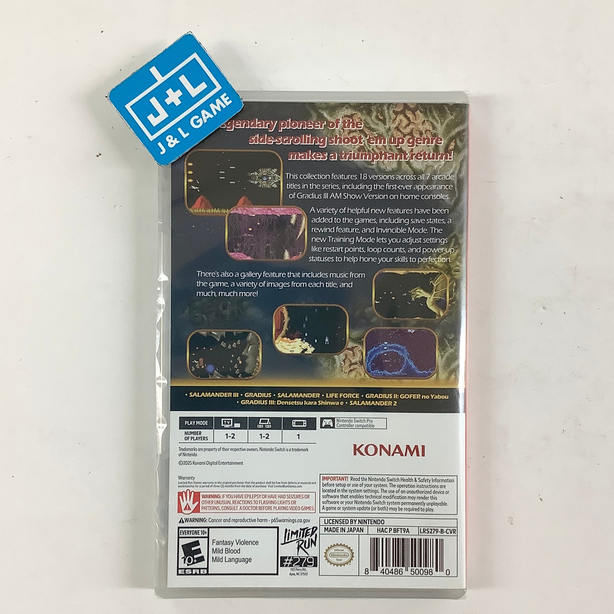 Gradius Origins (Gradius 3 Cover Art) (Limited Run Games #279) (NSW) Nintendo Switch Video Games Limited Run