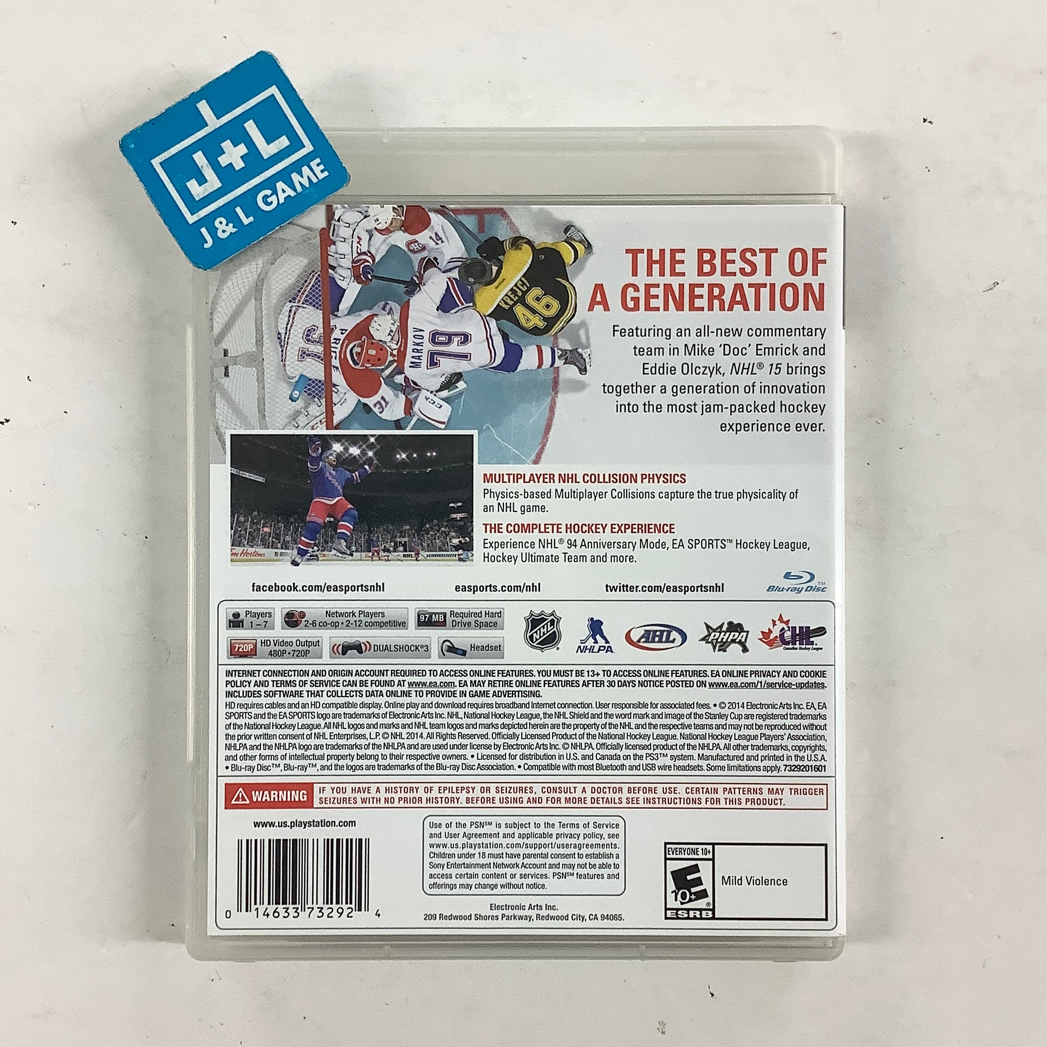 NHL 15 - (PS3) PlayStation 3 [Pre-Owned] Video Games Electronic Arts