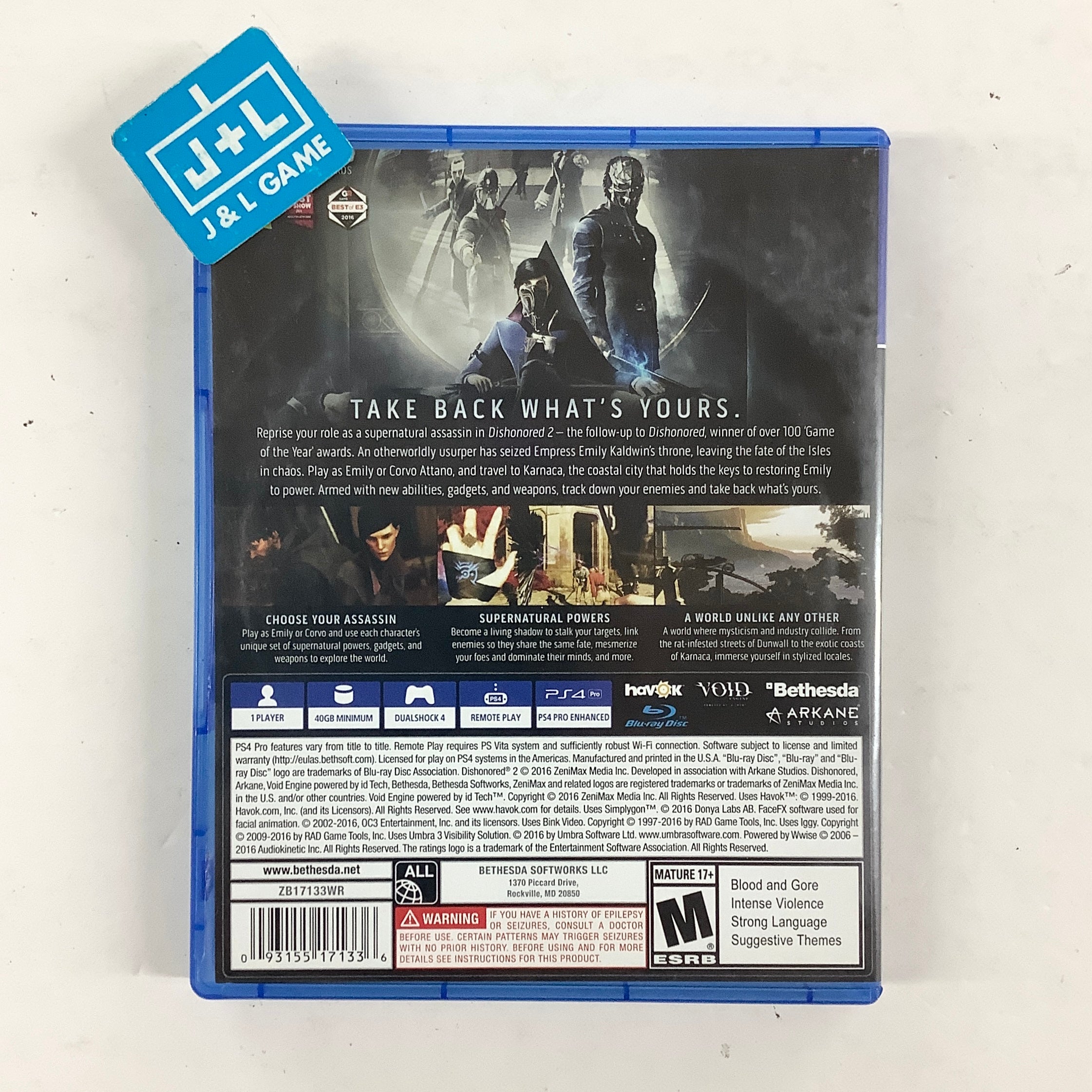 Dishonored 2 - (PS4) PlayStation 4 [Pre-Owned] Video Games Bethesda Softworks