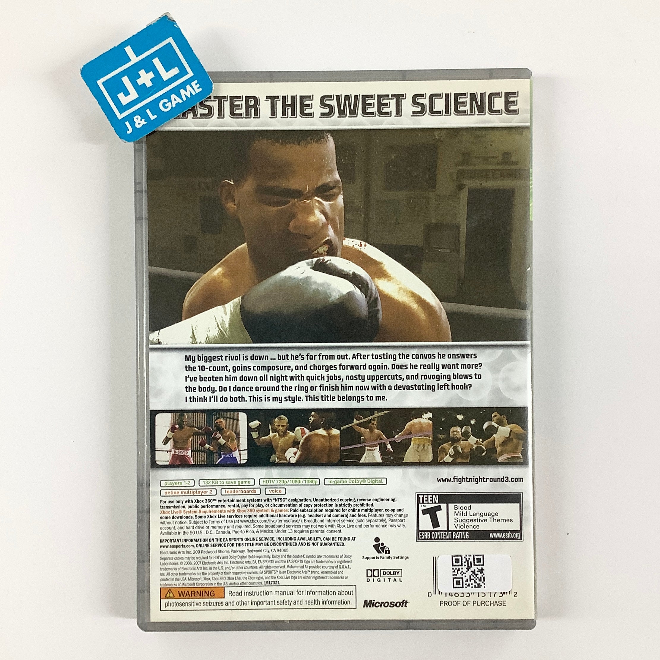 Fight Night Round 3 (Platinum Hits) - Xbox 360 [Pre-Owned] Video Games EA Sports