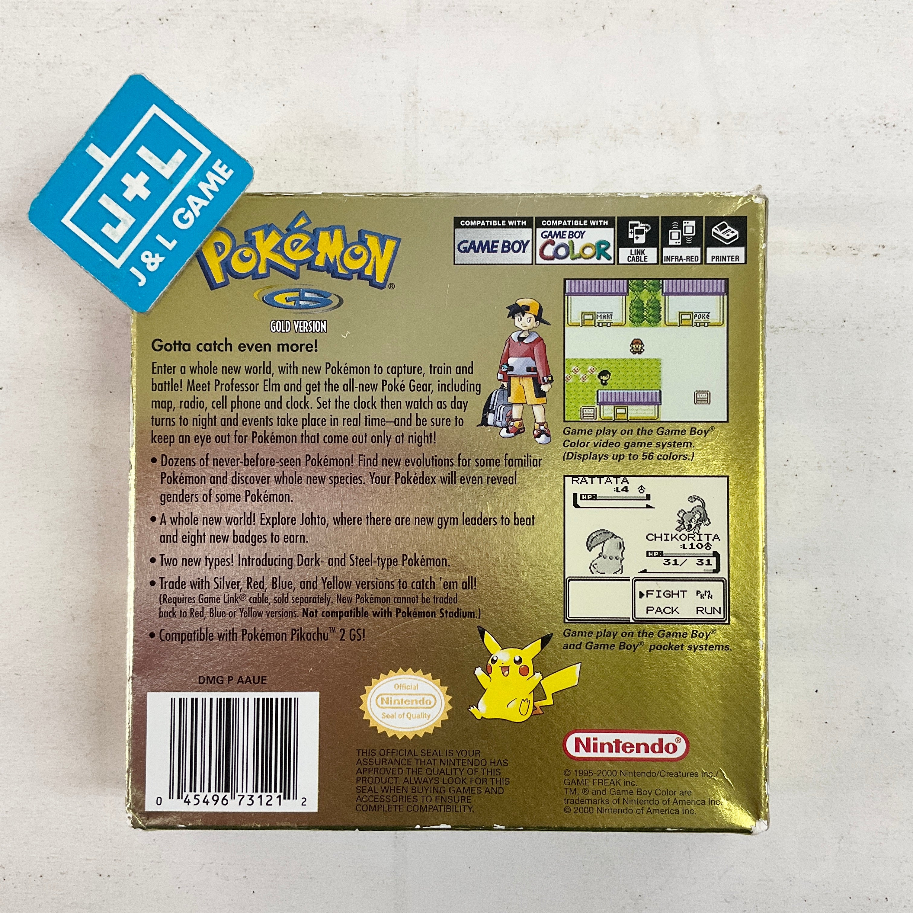 Pokemon Gold Version - (GBC) Game Boy Color [Pre-Owned] Video Games Nintendo