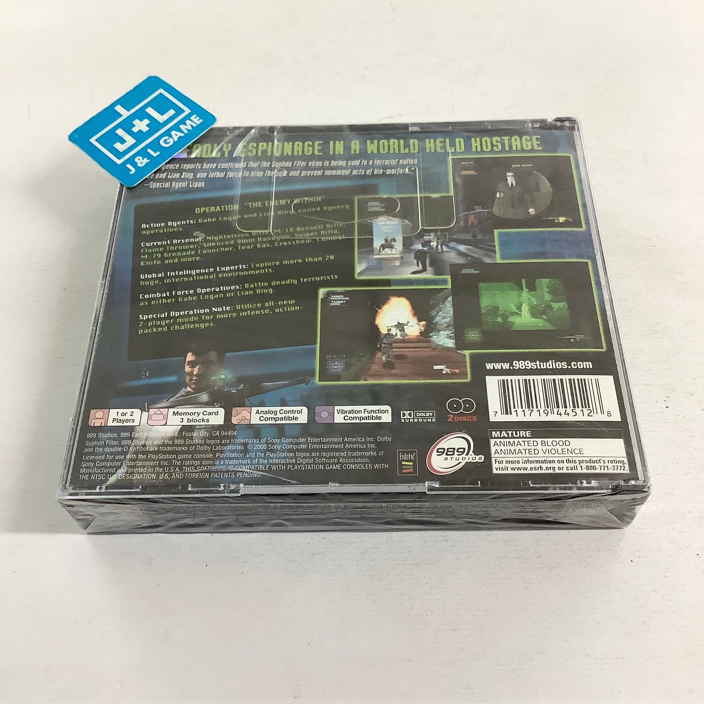 Syphon Filter 2 - (PS1) Playstation 1 Video Games Sony Computer Entertainment