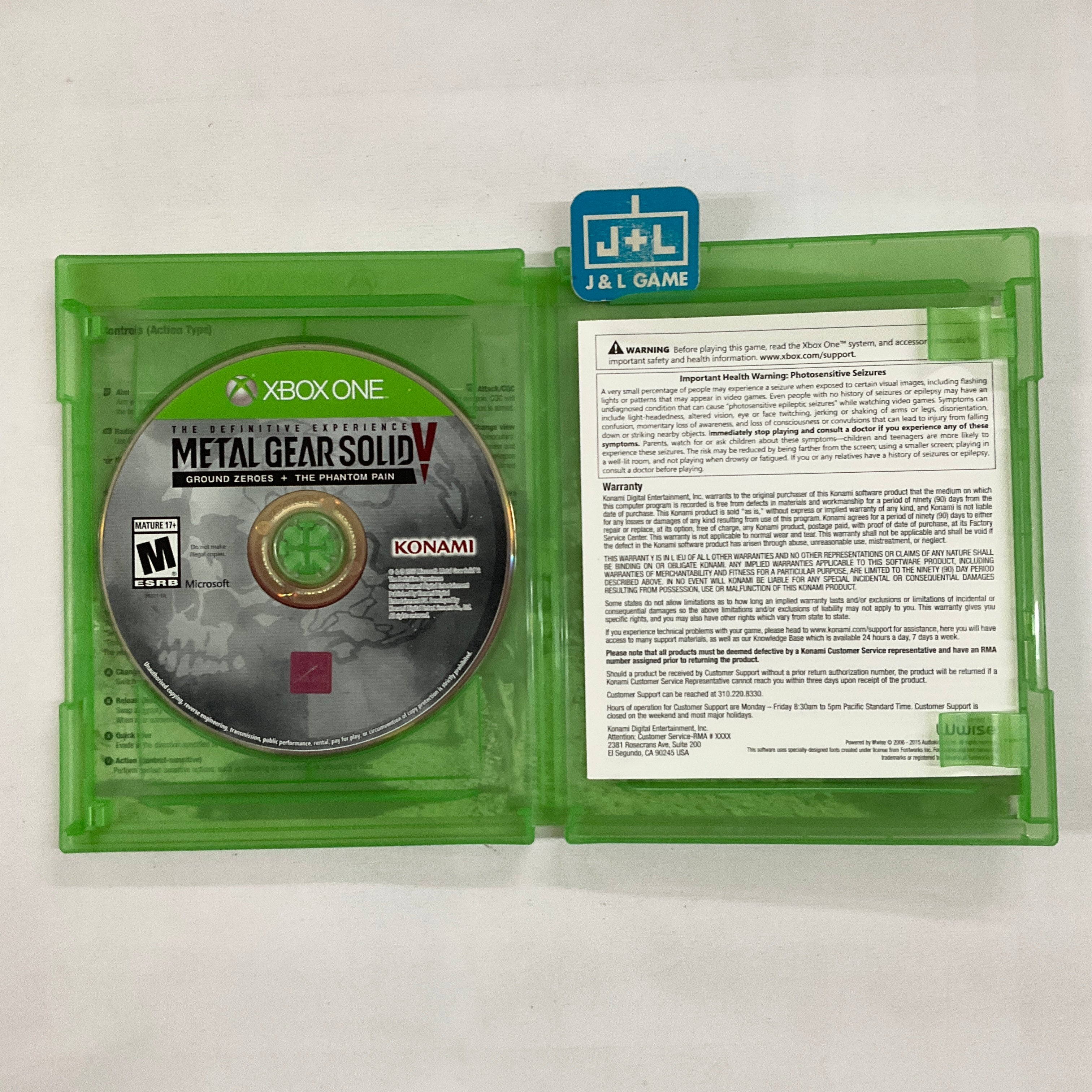 Metal Gear Solid V: The Definitive Experience - (XB1) Xbox One [Pre-Owned] Video Games Konami   