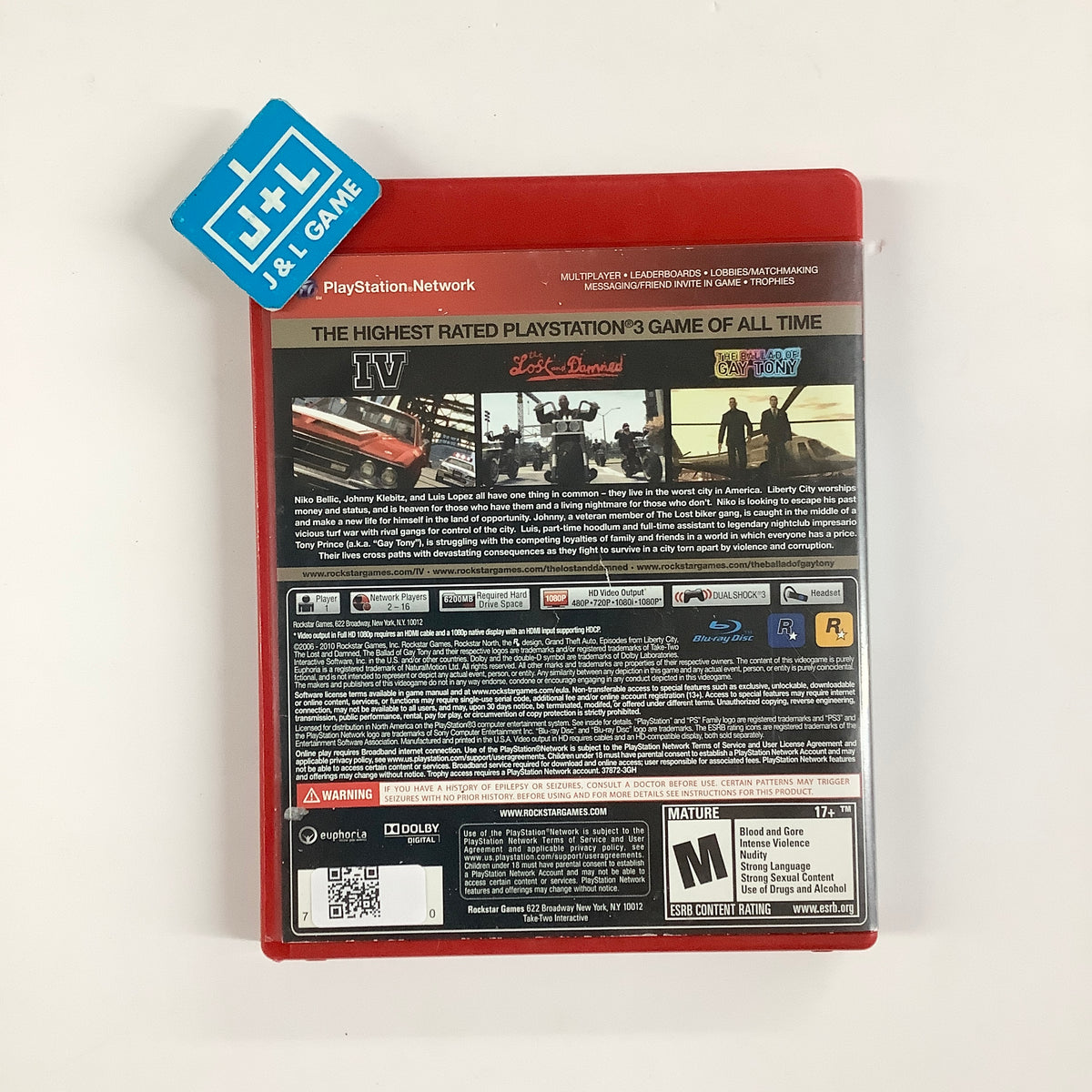 Grand Theft Auto IV & Episodes from Liberty City: The Complete Edition (Greatest Hits) - (PS3) PlayStation 3 [Pre-Owned] Video Games Rockstar Games