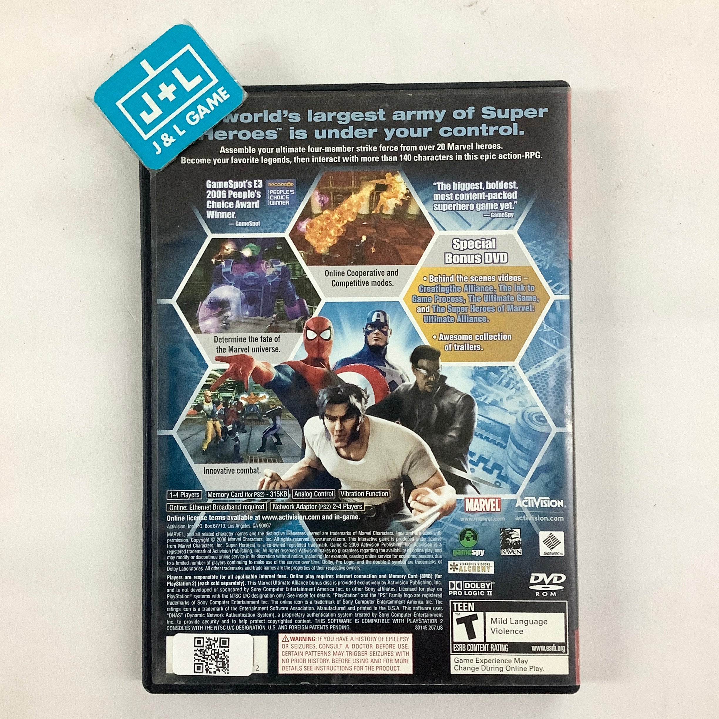 Marvel: Ultimate Alliance: Special Edition (Greatest Hits)(No Bous Disc) - (PS2) PlayStation 2 [Pre-Owned] Video Games Activision