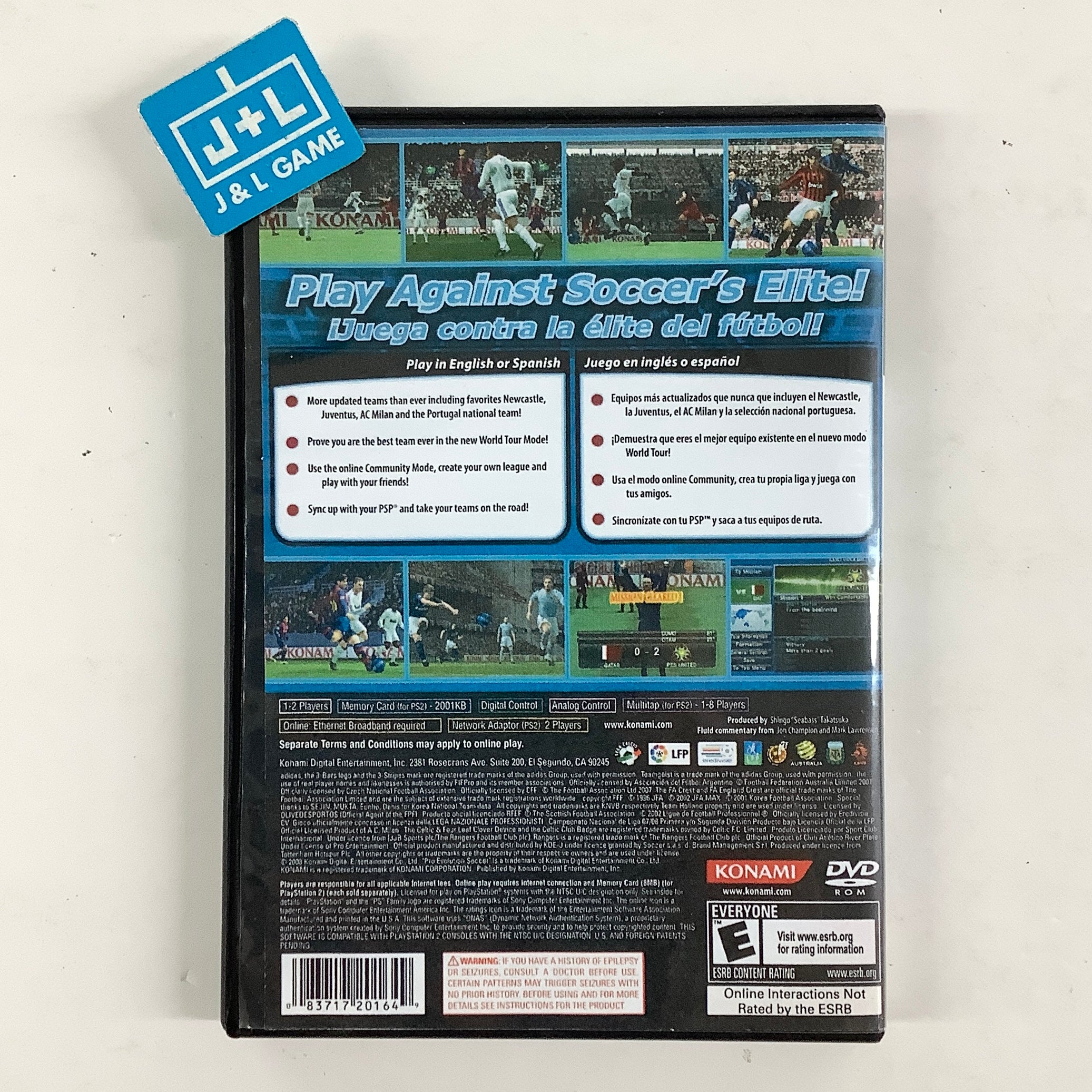 Pro Evolution Soccer 2008 - (PS2) PlayStation 2 [Pre-Owned] Video Games Konami