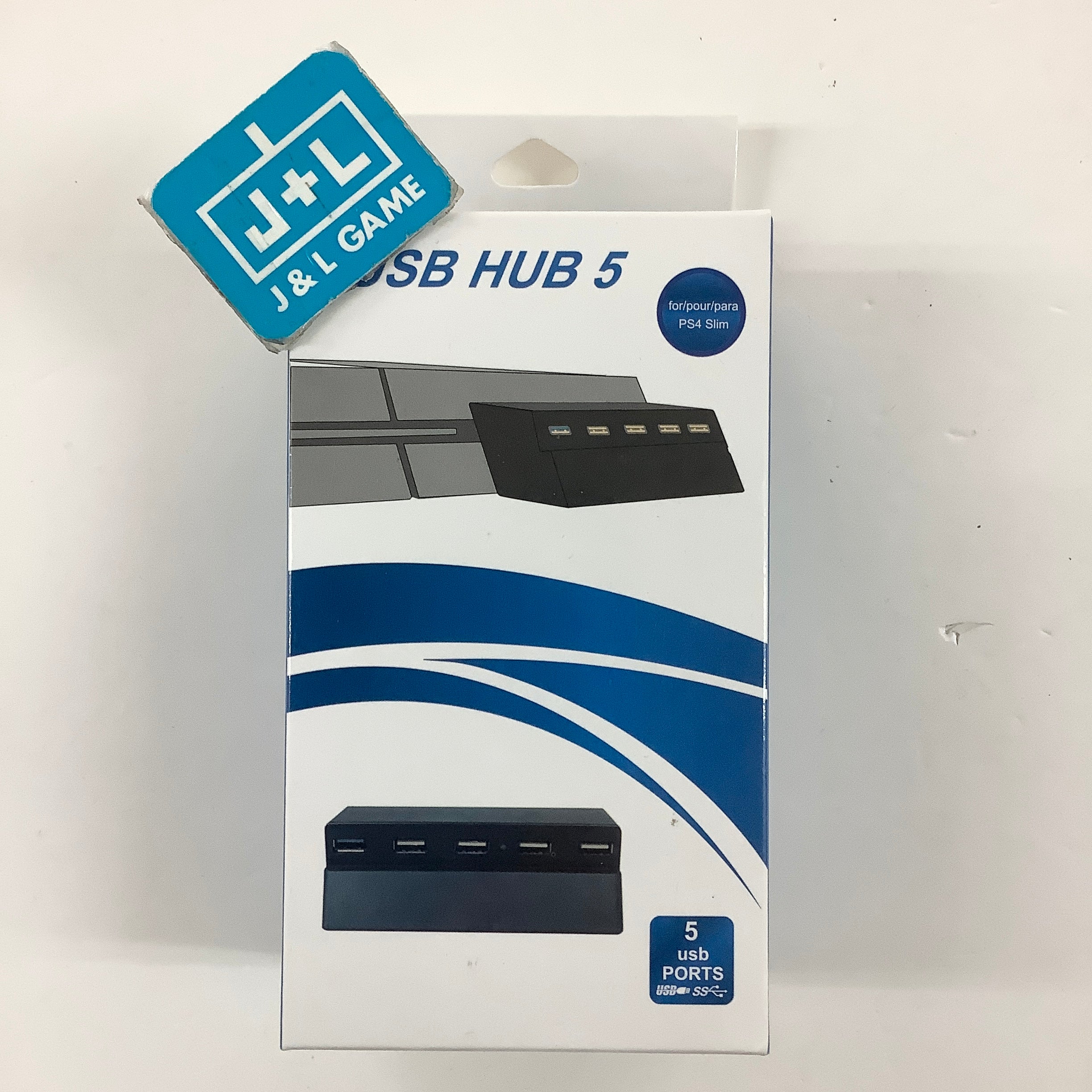 TNP 5 Port USB Hub for PS4 Slim Edition - USB 3.0/2.0 High Speed Extender - (PS4) PlayStation 4