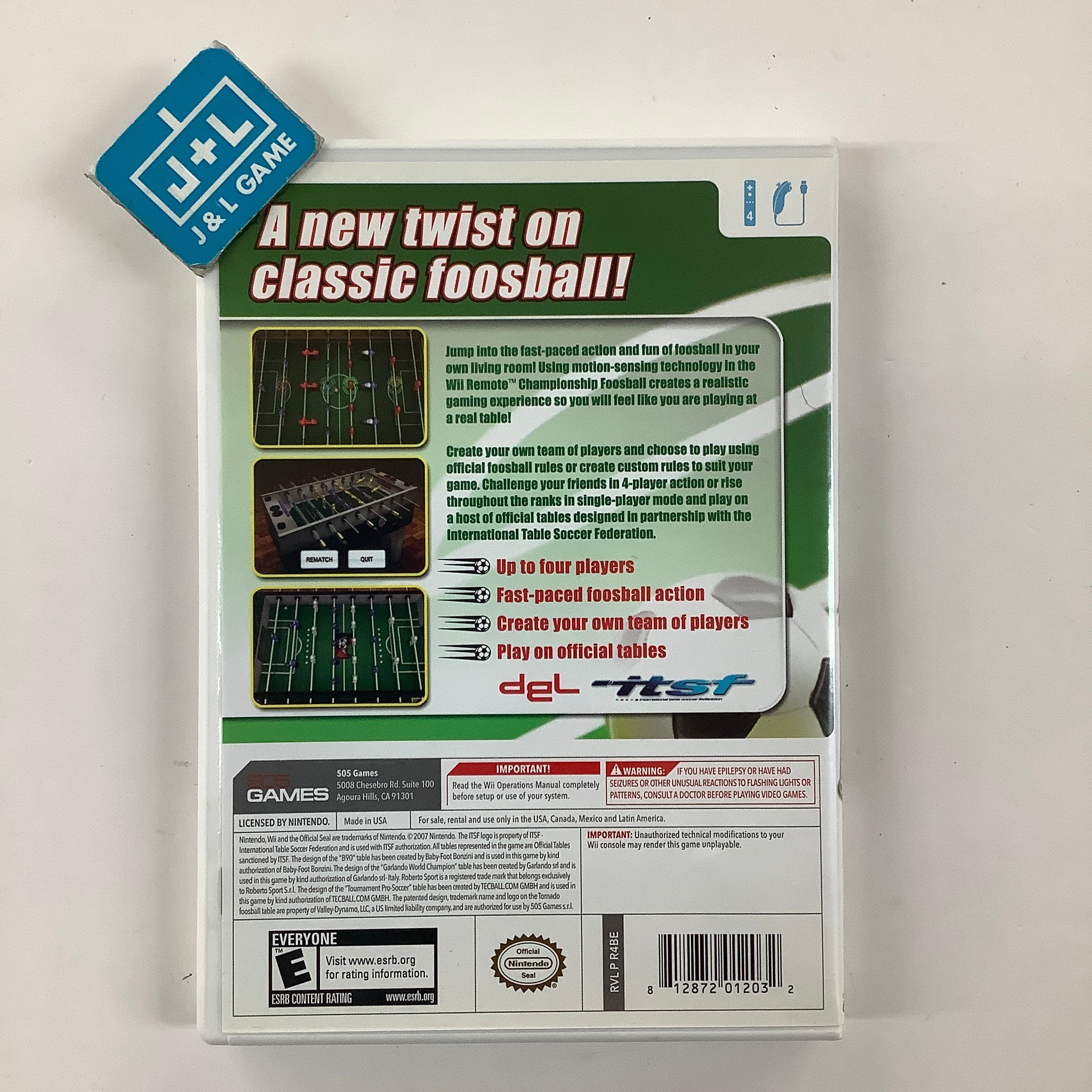 Championship Foosball - Nintendo Wii [Pre-Owned] Video Games 505 Games