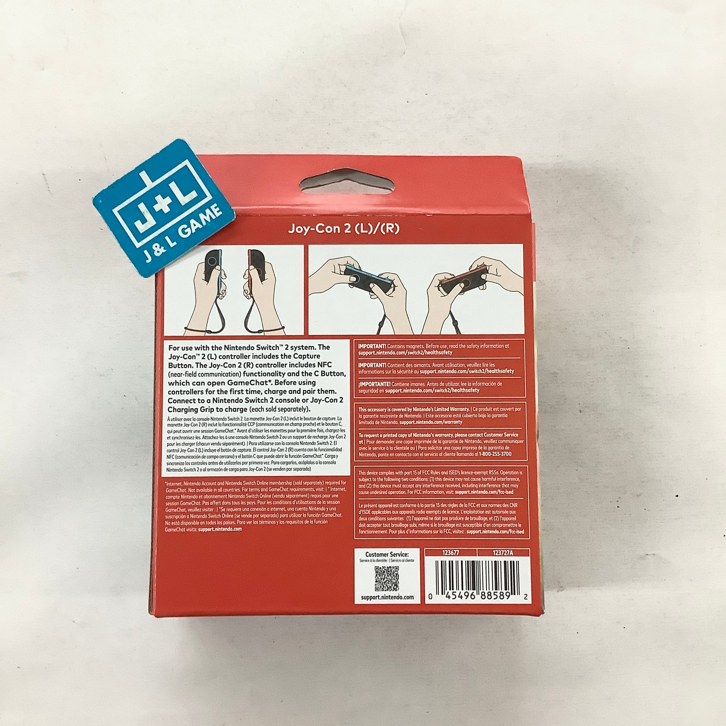 Nintendo Switch Joy-Con 2 (L)/(R) (Light Blue/Light Red) - (NS2) Nintendo Switch 2 Accessories Nintendo