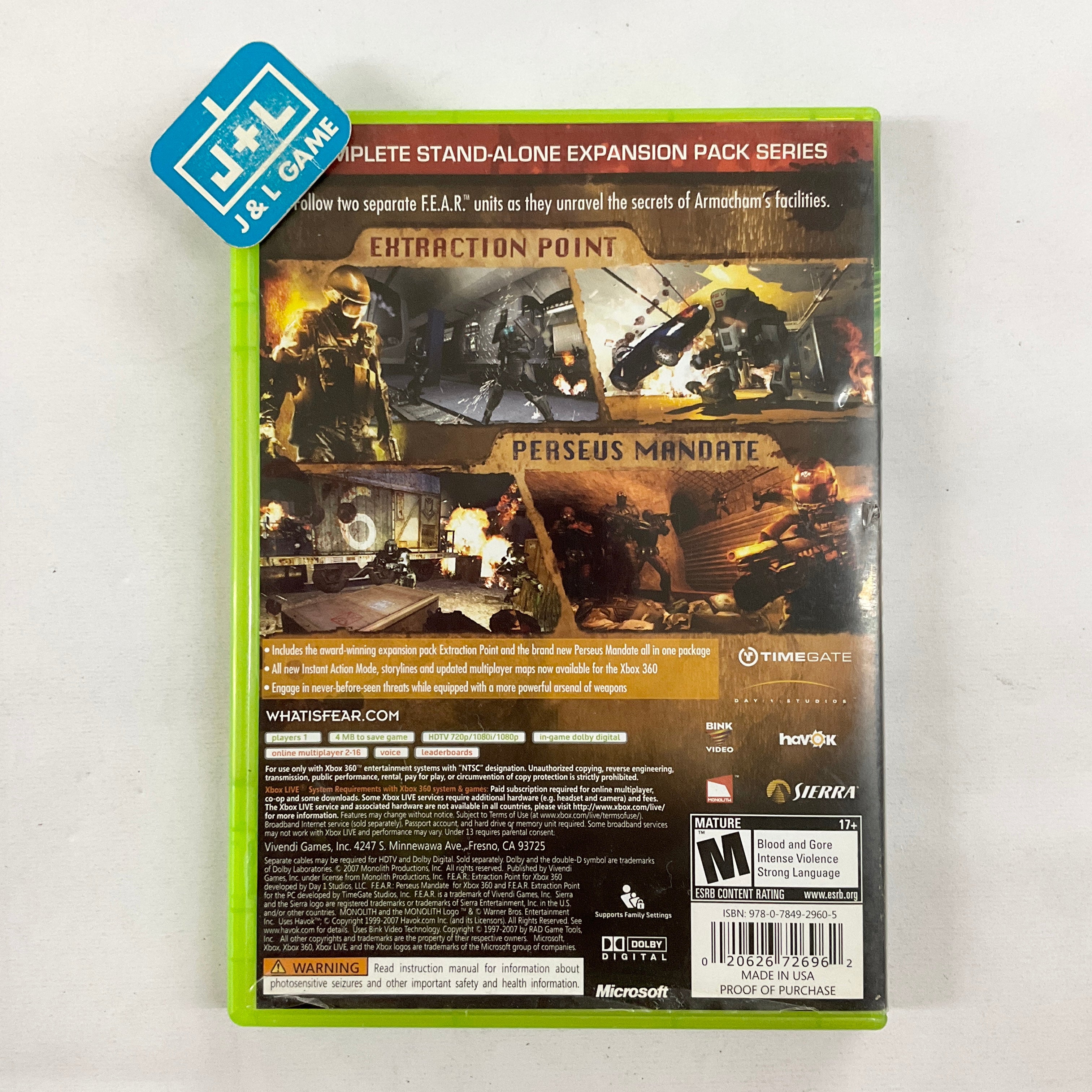 F.E.A.R. Files - Xbox 360 [Pre-Owned] | J&L Game