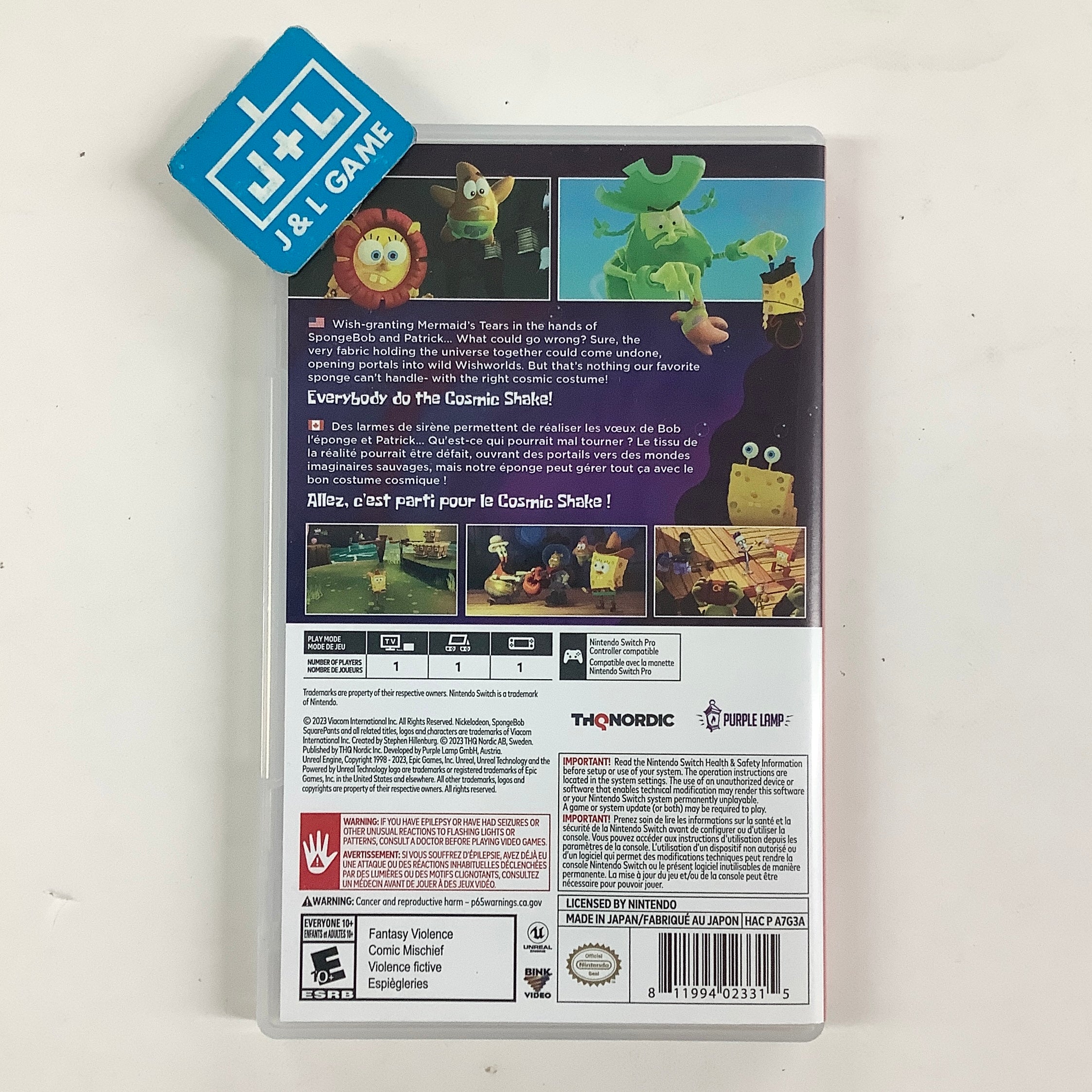 Spongebob Squarepants: The Cosmic Shake - (NSW) Nintendo Switch [Pre-Owned] Video Games THQ Nordic