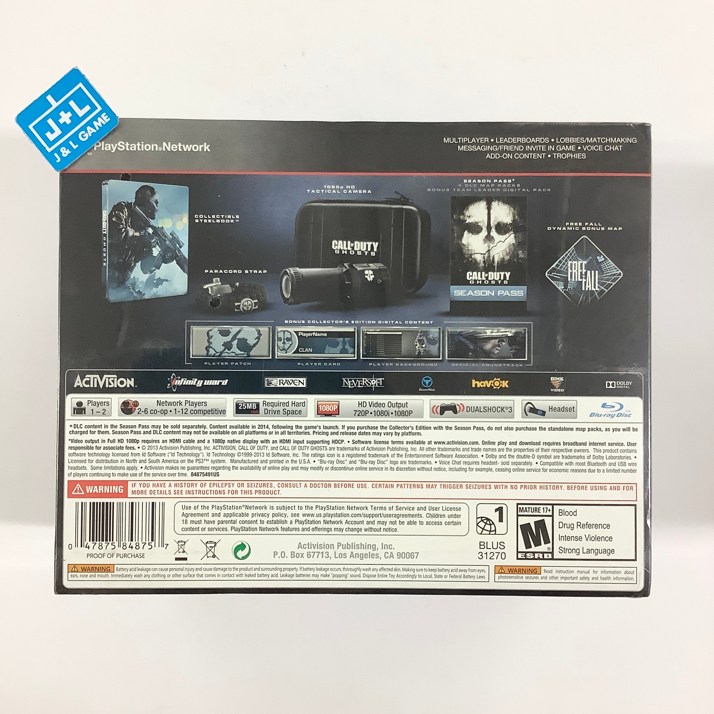 Call of Duty: Ghosts (Prestige Edition) - (PS3) PlayStation 3 Video Games Activision