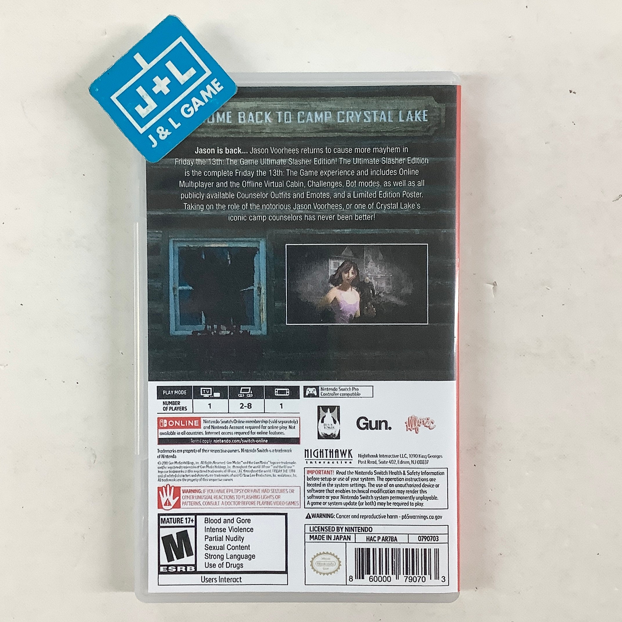 Friday The 13th: The Game (Ultimate Slasher Edition) - (NSW) Nintendo Switch [Pre-Owned] Video Games Gun