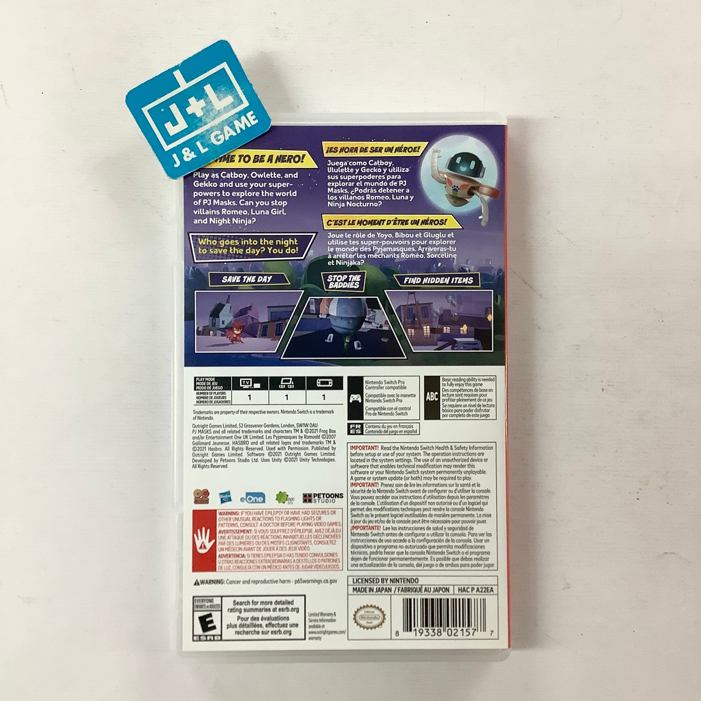 PJ Masks: Heroes of The Night - (NSW) Nintendo Switch [UNBOXING