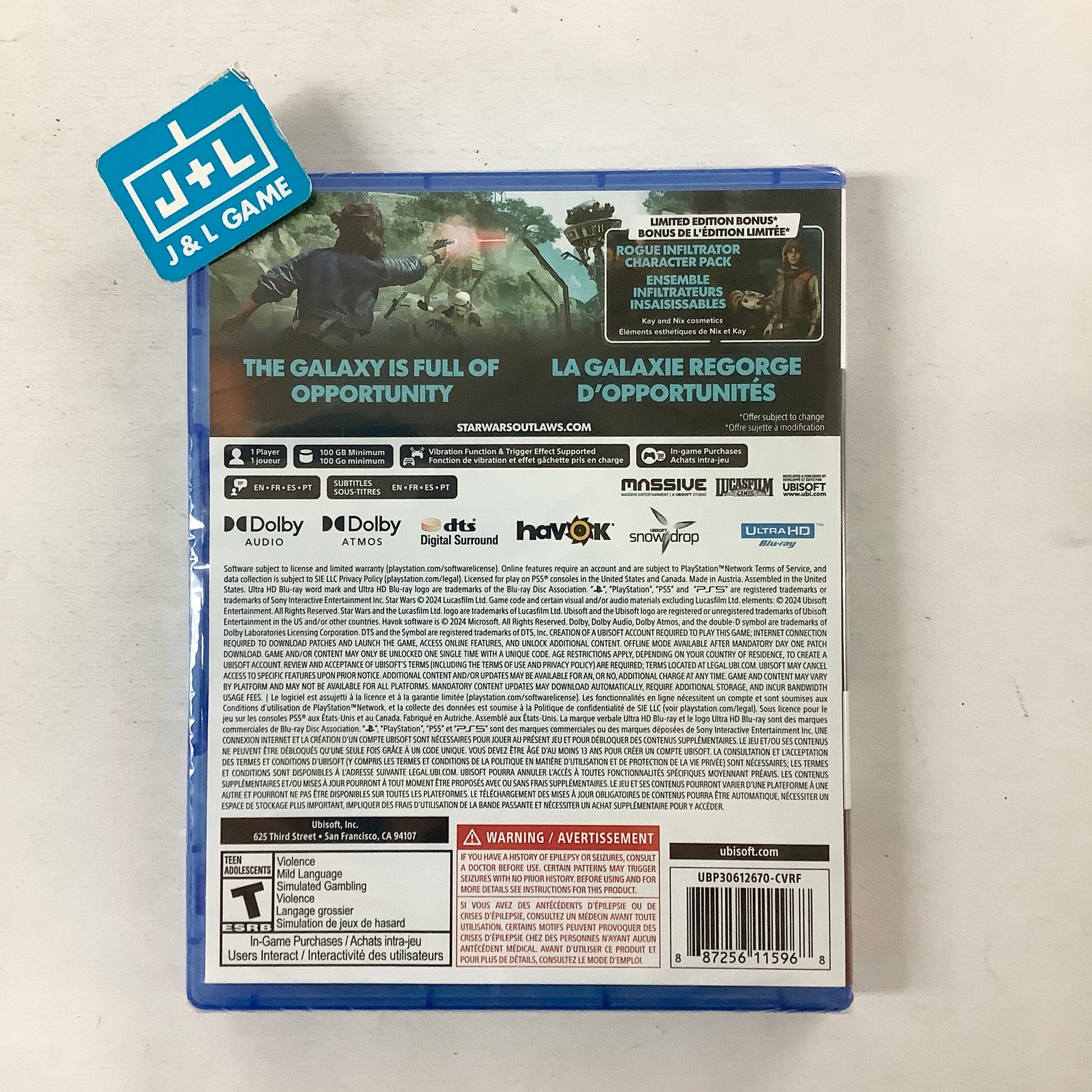 Star Wars Outlaws (Limited Edition) - (PS5) PlayStation 5 Video Games Ubisoft
