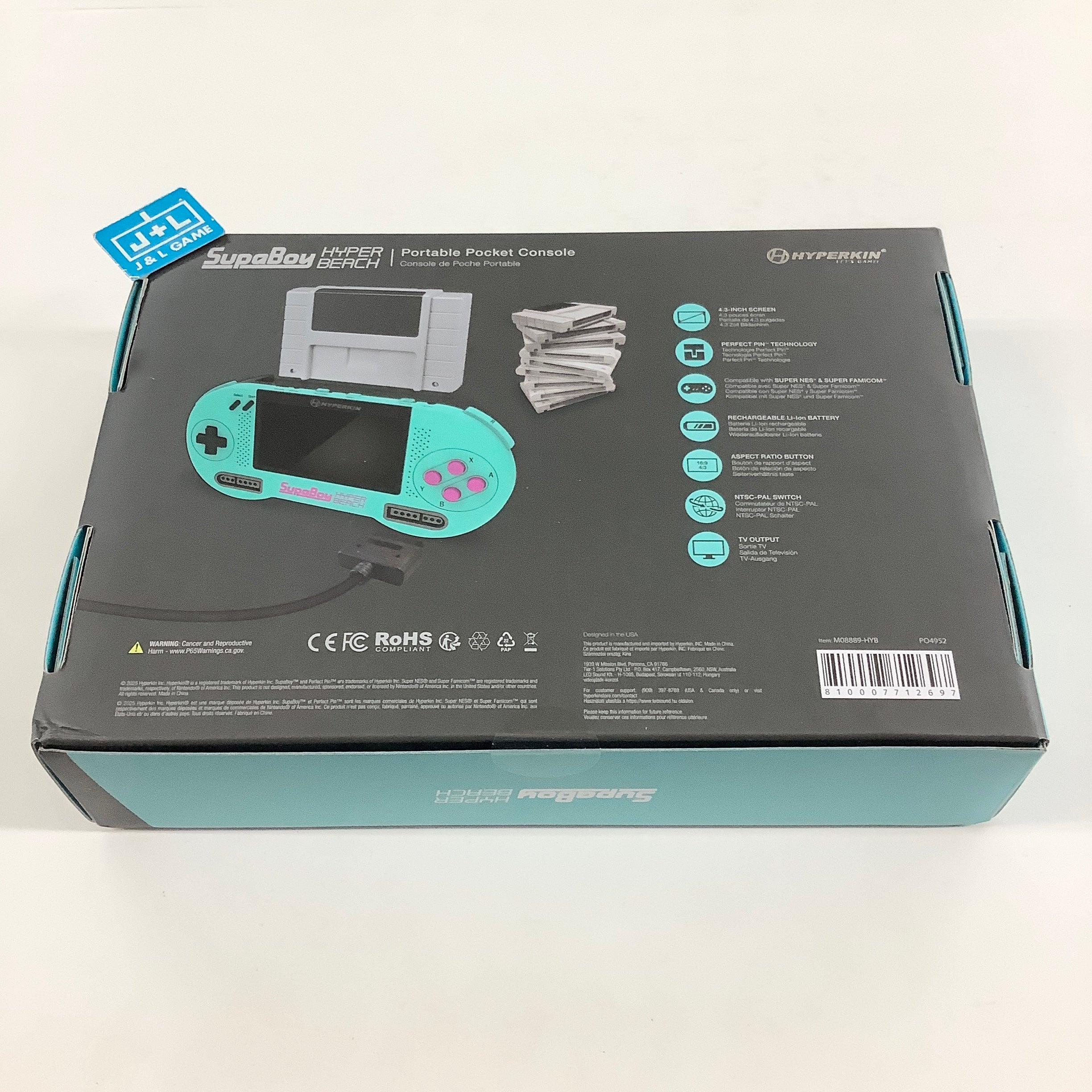 Hyperkin SupaBoy Portable Pocket Console (Hyper Beach) - (SNES