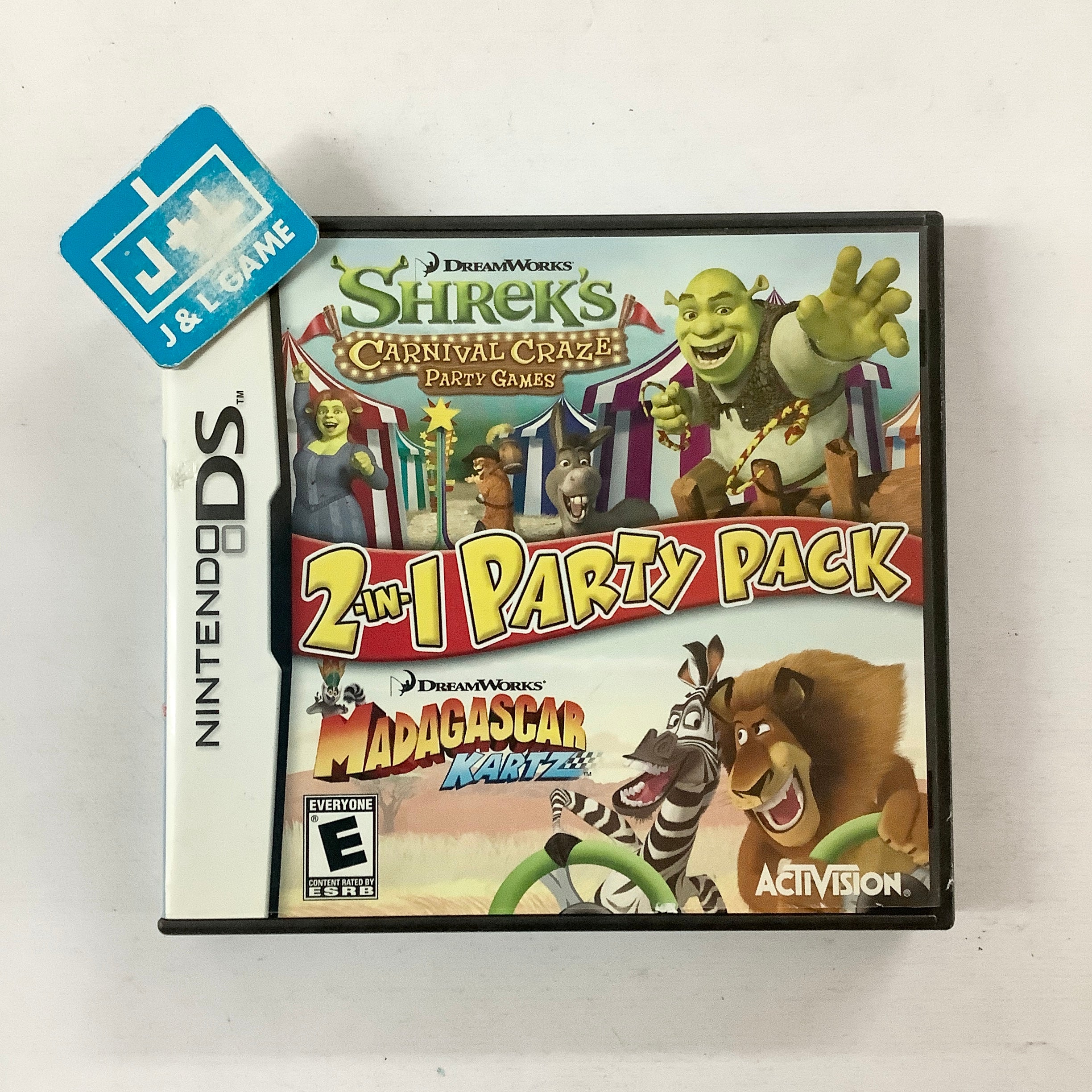 DreamWorks 2-in-1 Party Pack Shrek's Carnival Craze & Madagascar Kartz - (NDS) Nintendo DS [Pre-Owned] Video Games Activision   