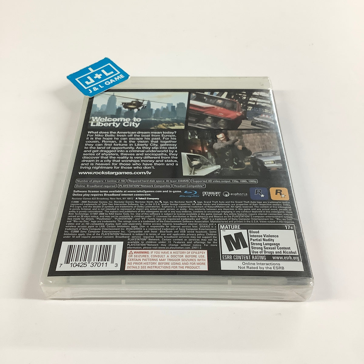 Grand Theft Auto IV - (PS3) PlayStation 3 Video Games Rockstar Games