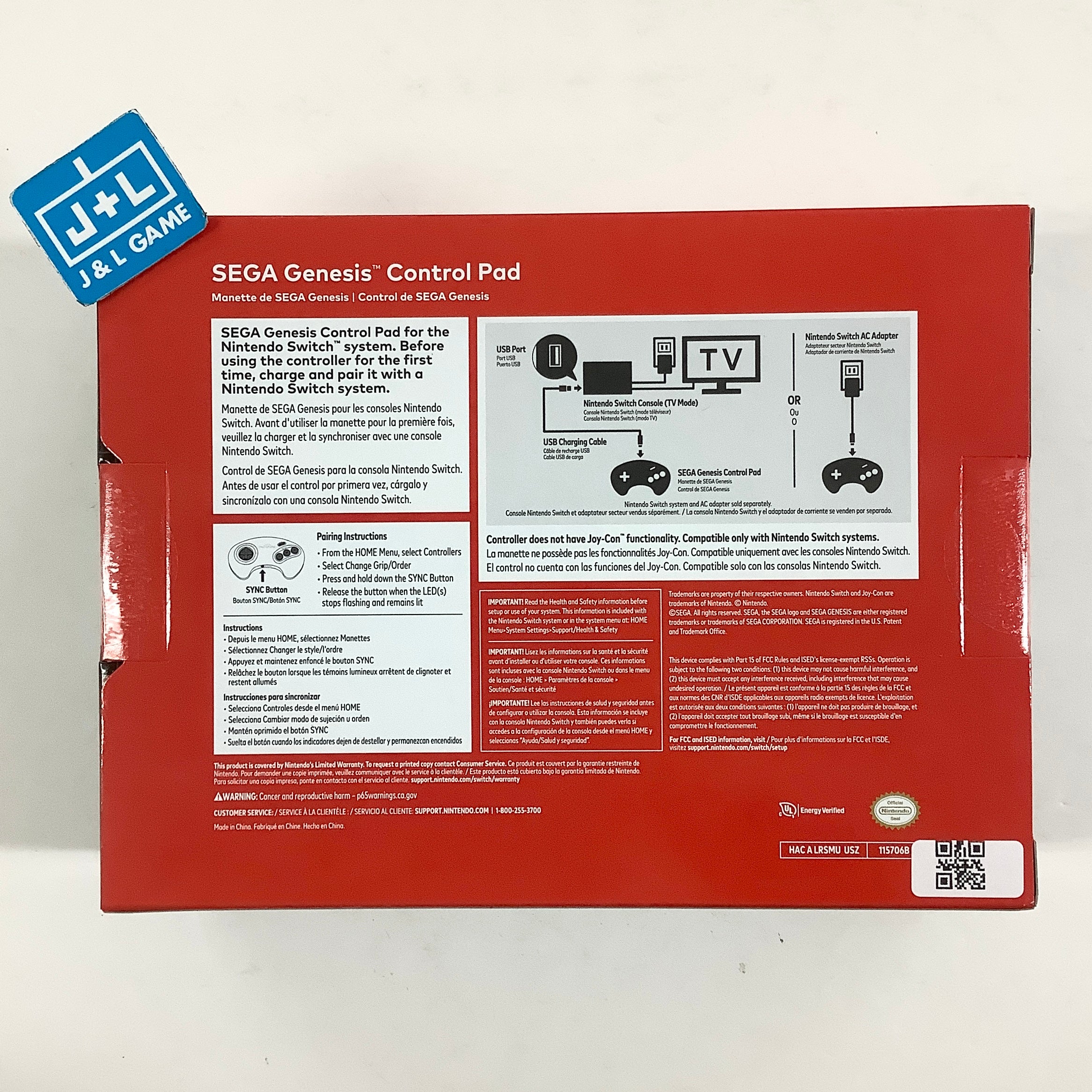 Nintendo Switch Online Sega Genesis Controller - (NSW) Nintendo Switch Accessories Nintendo