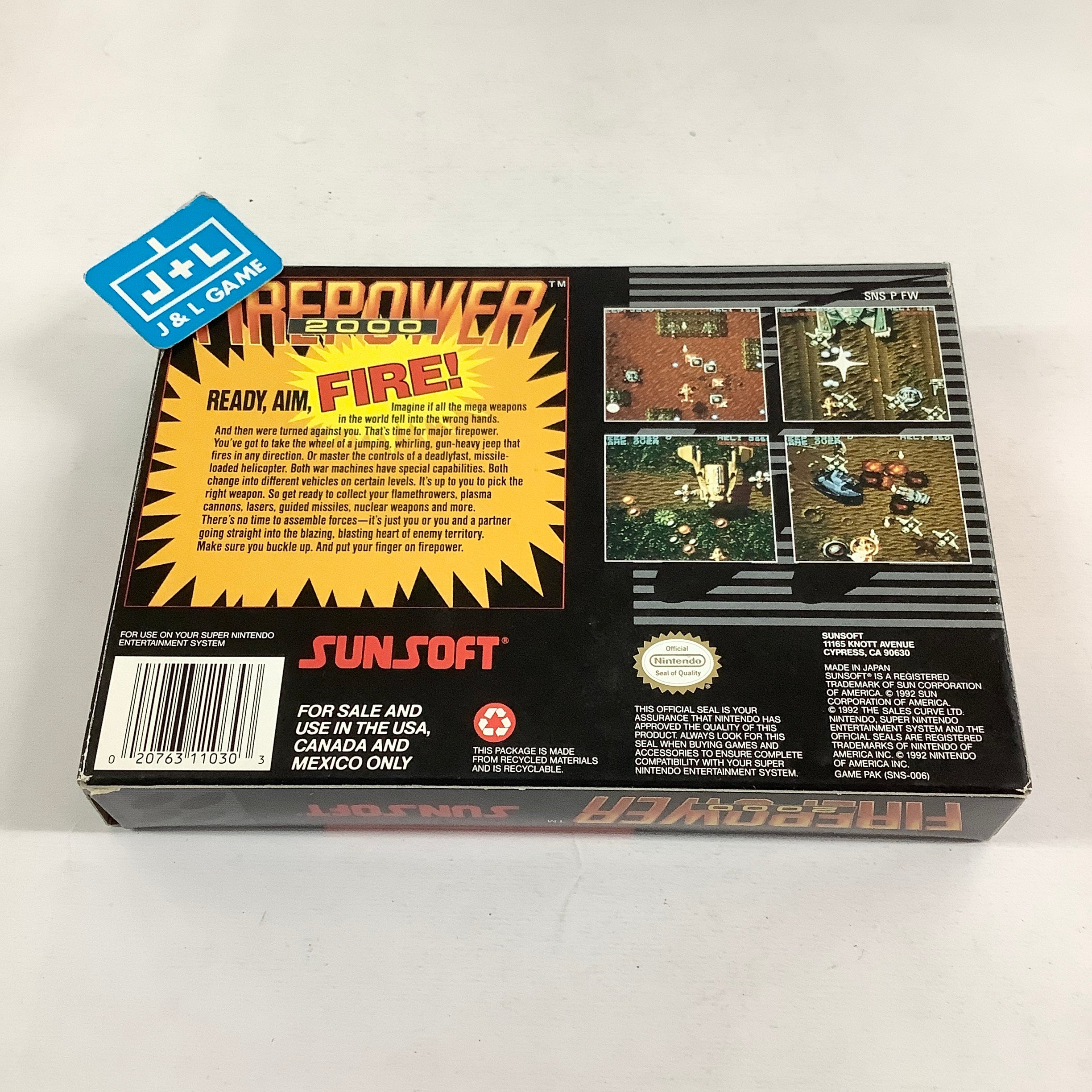 Firepower 2000 - (SNES) Super Nintendo [Pre-Owned] Video Games SunSoft