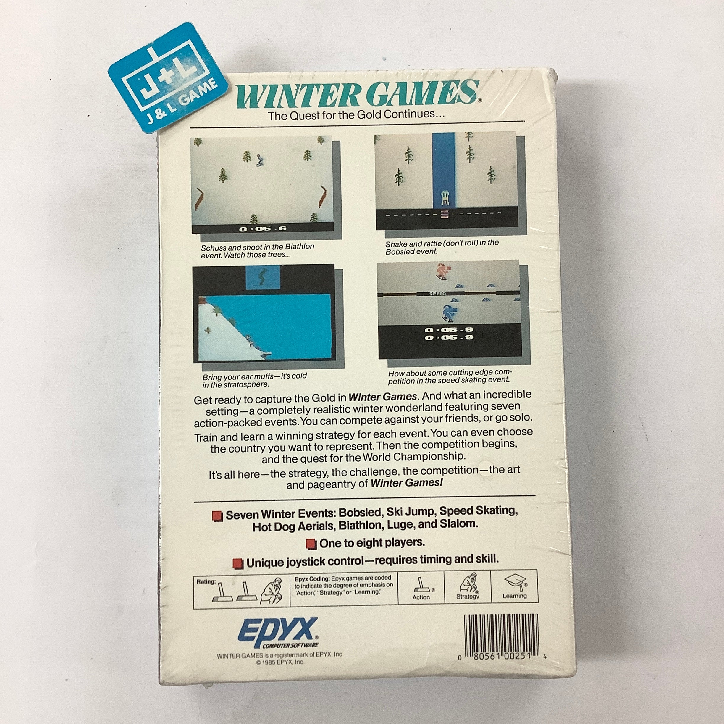 Winter Games - Atari 7800 Video Games Epyx   