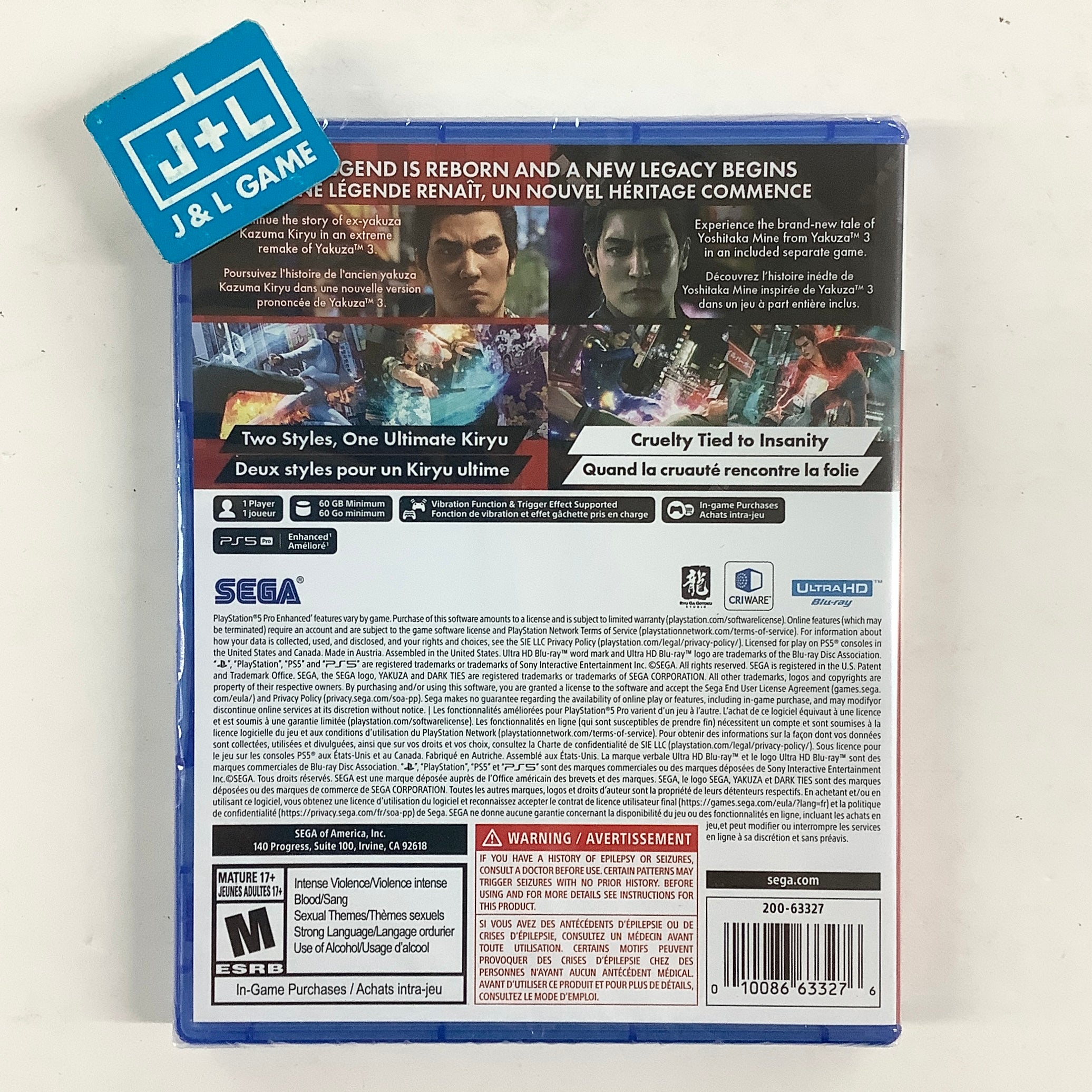 Yakuza Kiwami 3 & Dark Ties - (PS5) PlayStation 5 Video Games SEGA