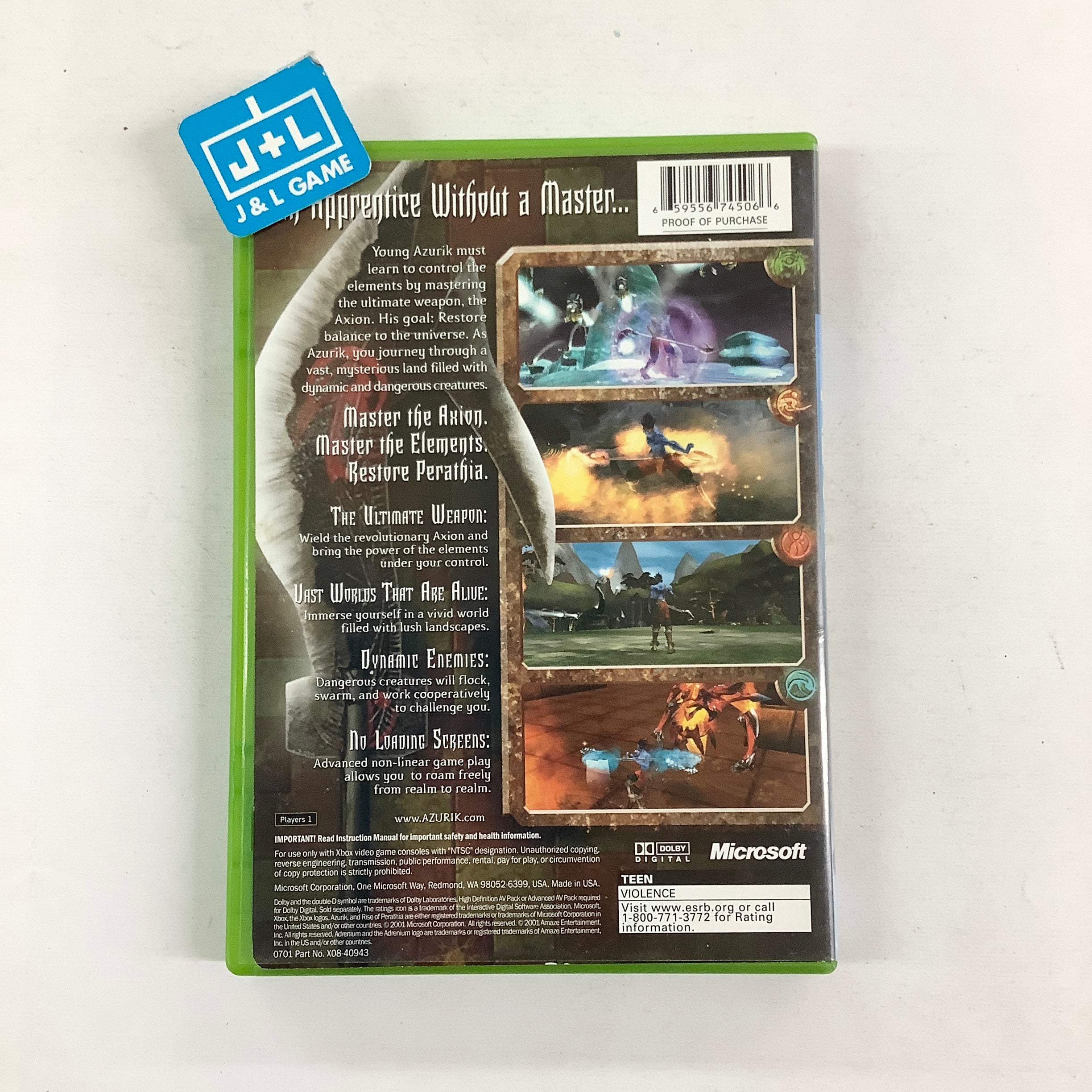 Azurik: Rise of Perathia - (XB) Xbox [Pre-Owned] Video Games Microsoft Game Studios