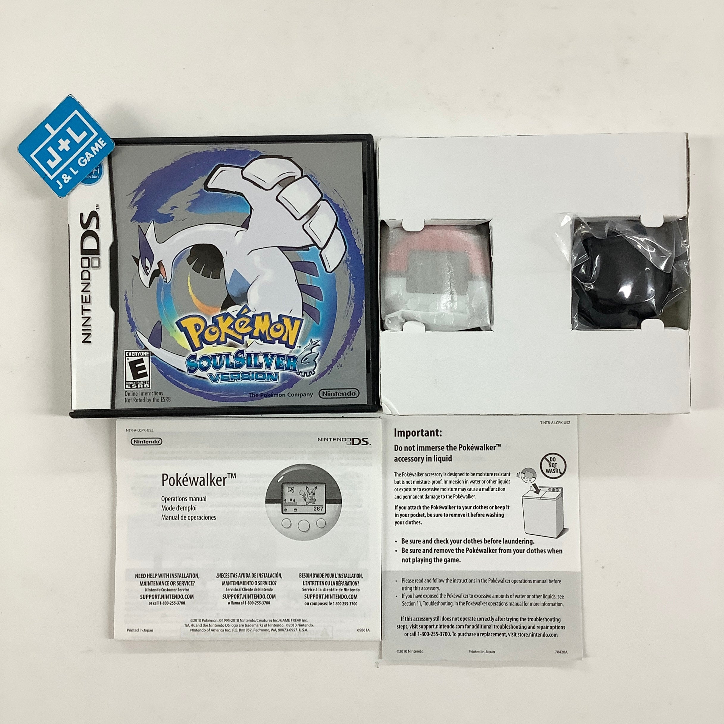 Pokemon SoulSilver Version (W/ Pokewalker)- (NDS) Nintendo DS [Pre-Owned] Video Games Nintendo