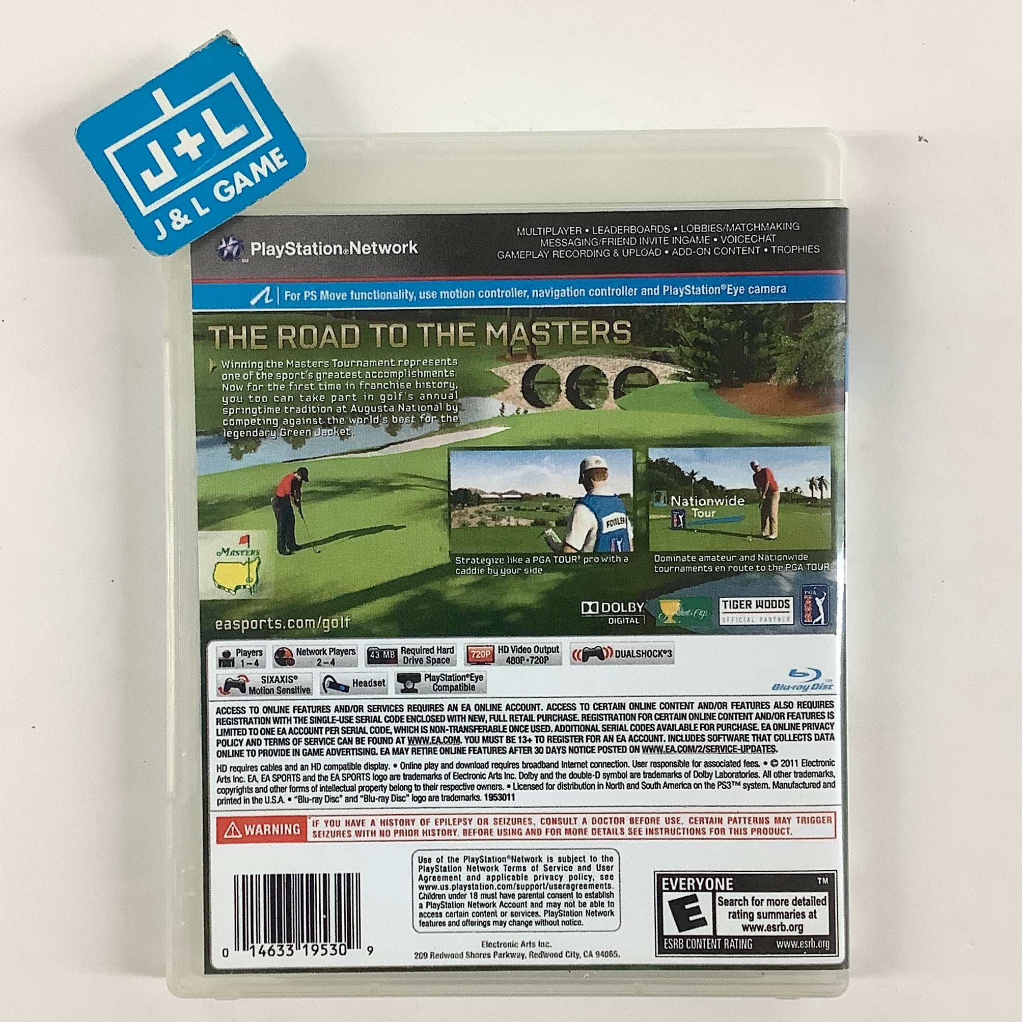 Tiger Woods PGA Tour 12: The Masters - (PS3) PlayStation 3 [Pre-Owned] Video Games Electronic Arts
