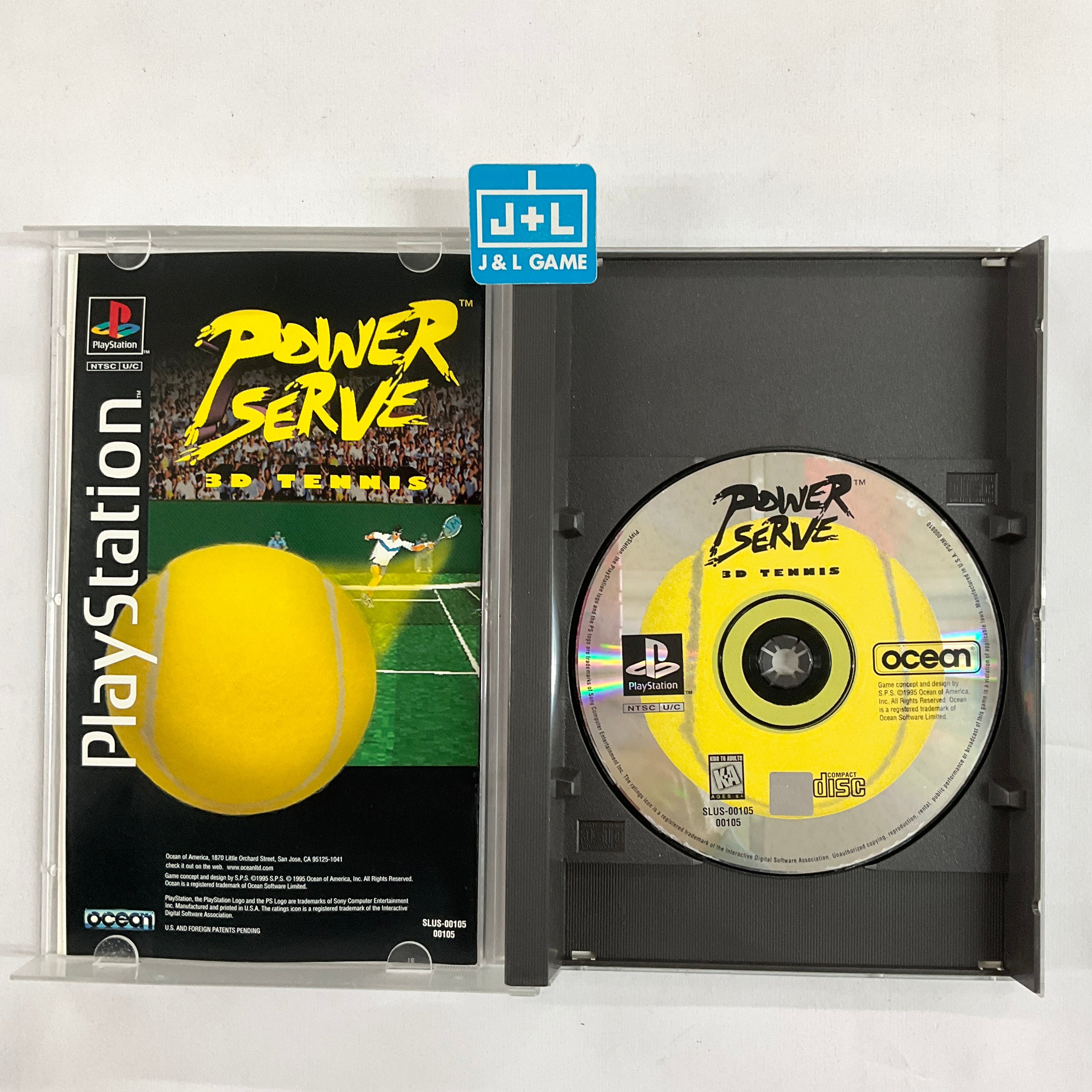 Power Serve 3D Tennis (Long Box) - (PS1) PlayStation 1 [Pre-Owned] Video Games Ocean