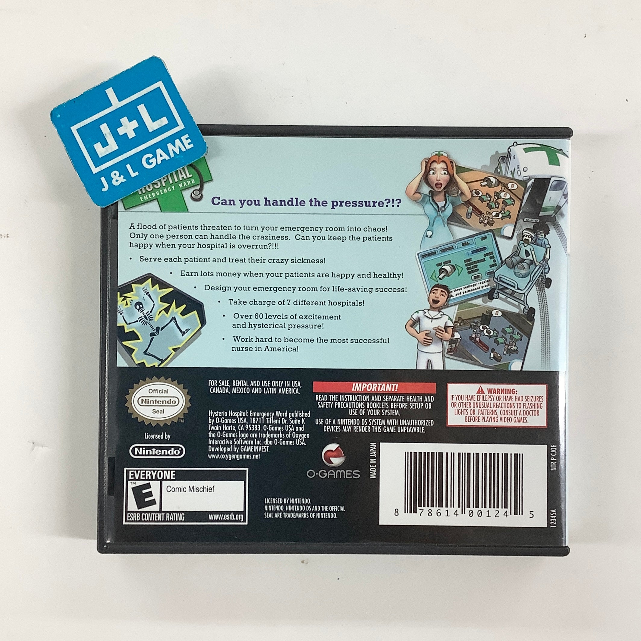 Hysteria Hospital: Emergency Ward - (NDS) Nintendo DS [Pre-Owned]