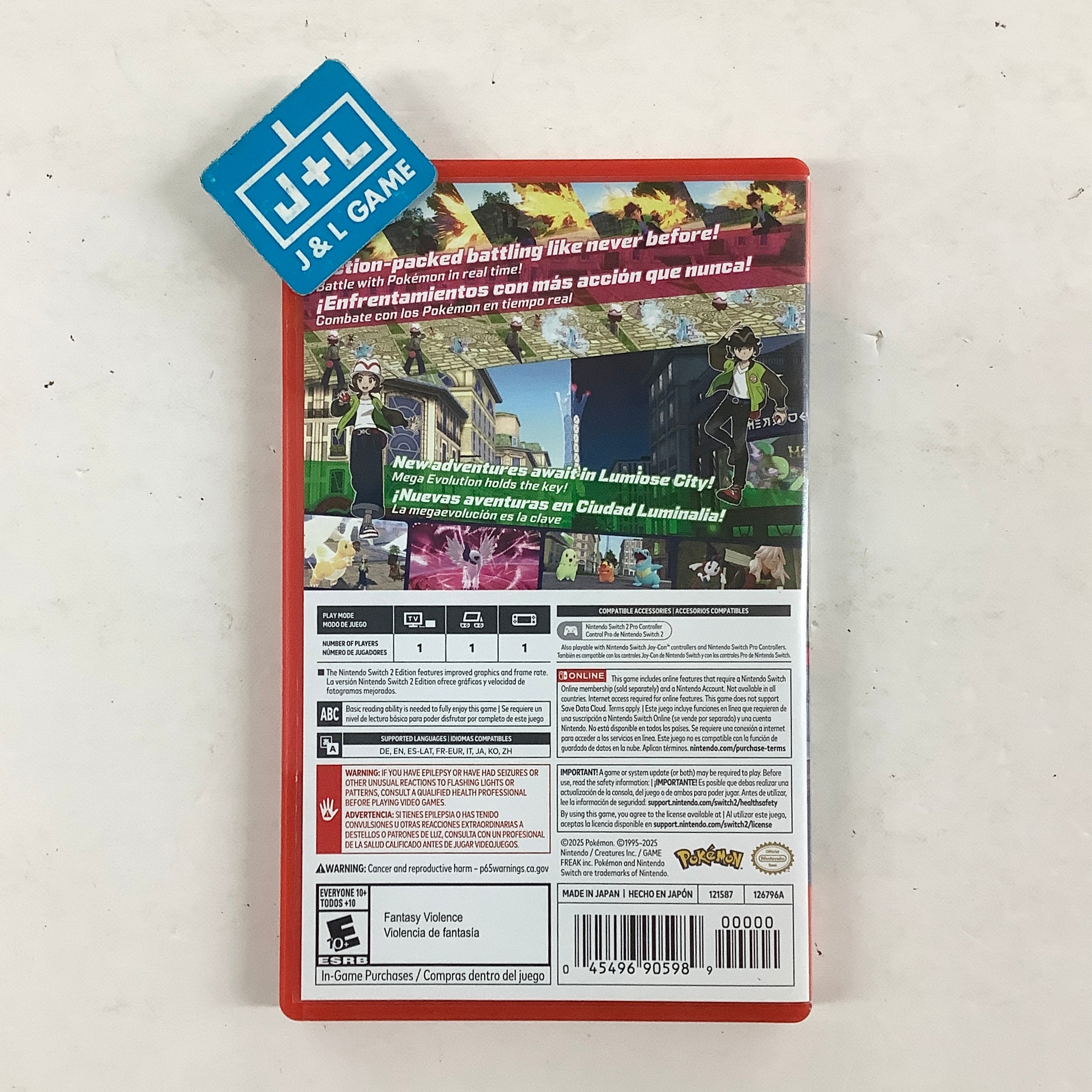 Pokémon Legends: Z-A – (NS2) Nintendo Switch 2 [Pre-Owned] Video Games Nintendo