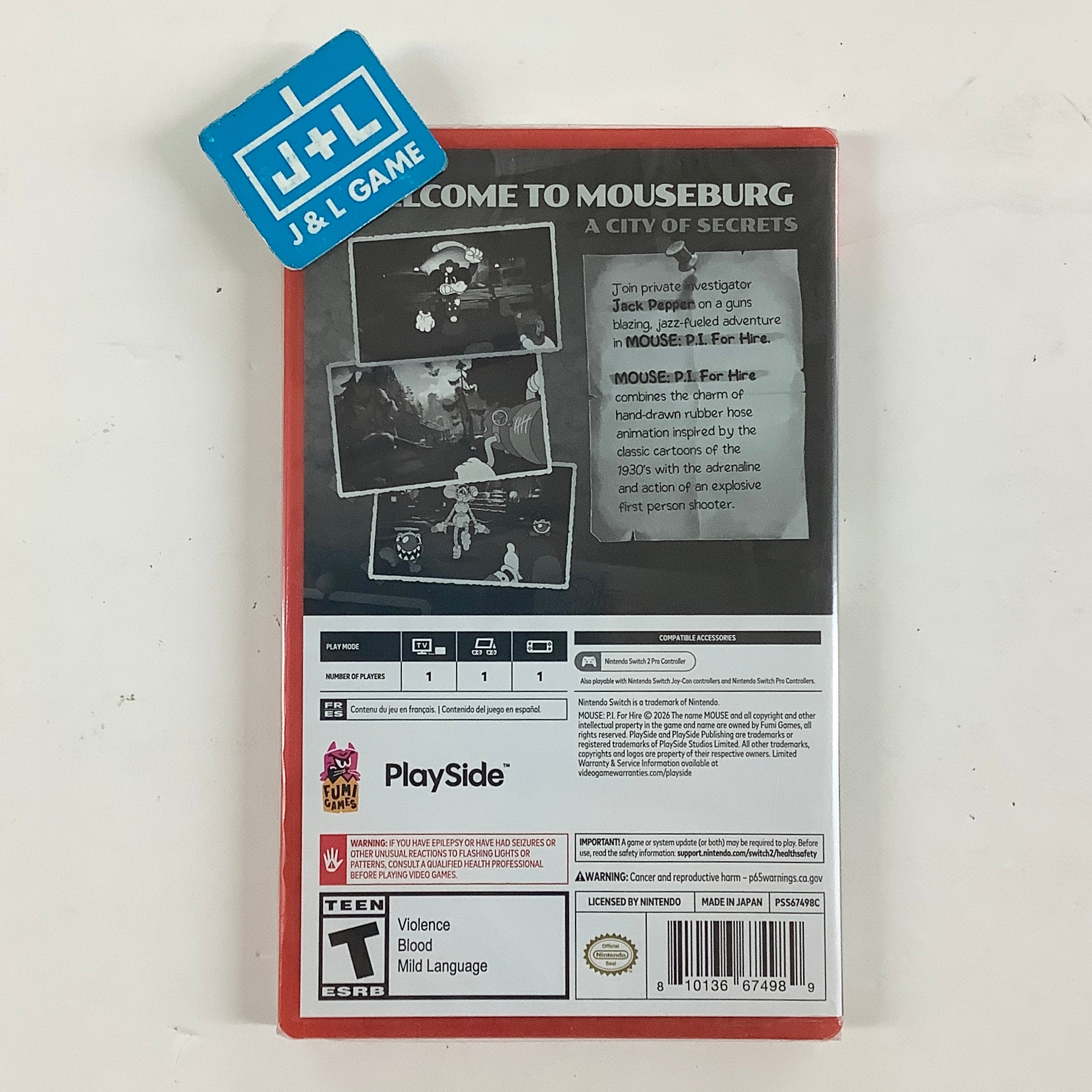 Mouse: P.I. For Hire - (NS2) Nintendo Switch 2 Video Games PlaySide Studios