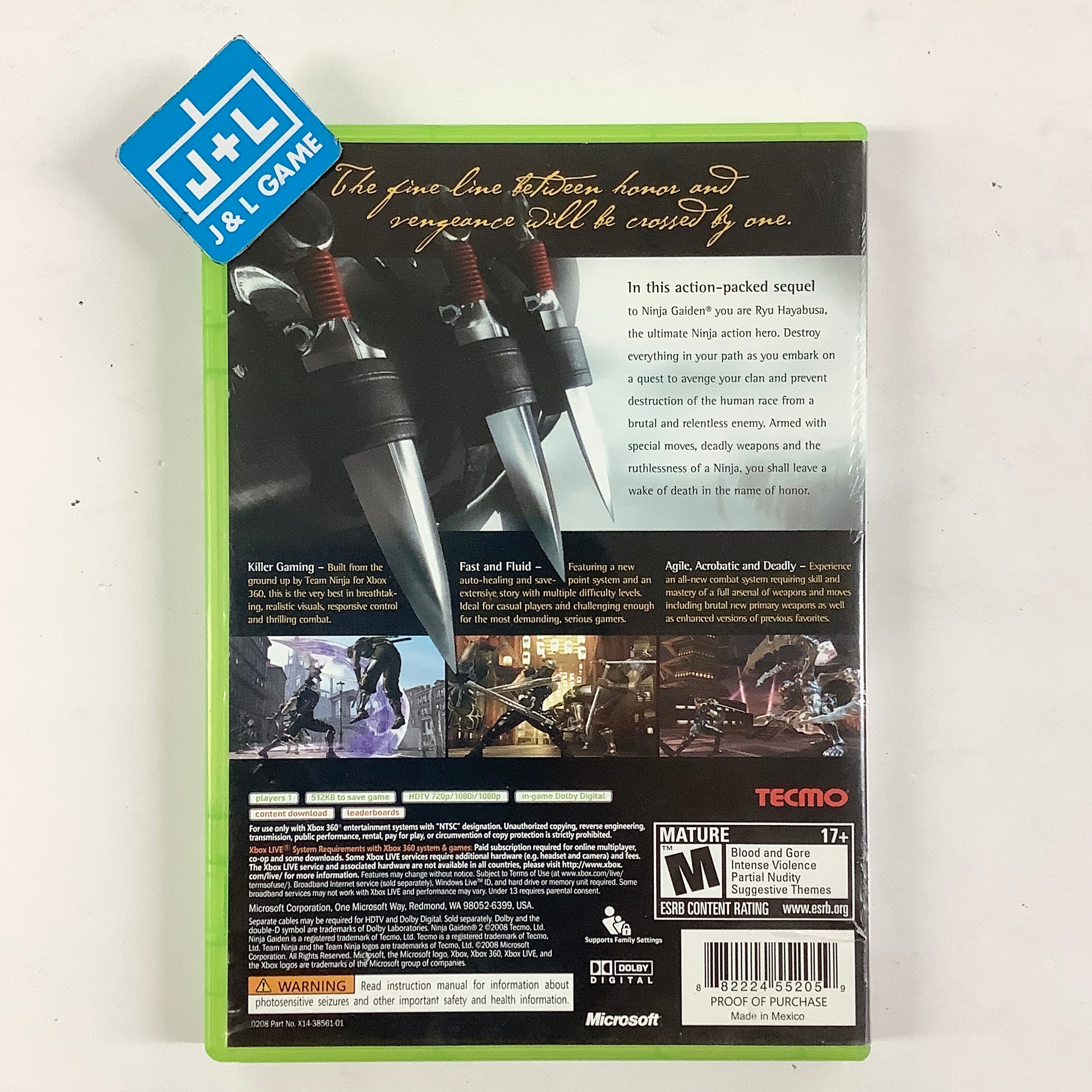 Ninja Gaiden II - Xbox 360 [Pre-Owned] Video Games Tecmo