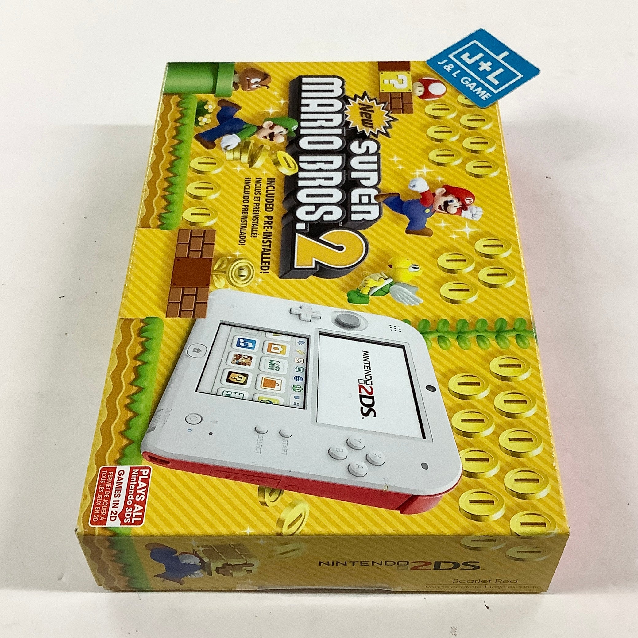 Nintendo 2DS Console (Scarlet Red) with New Super Mario Bros. 2 (Game Pre-Installed) - Nintendo 3DS Consoles Nintendo
