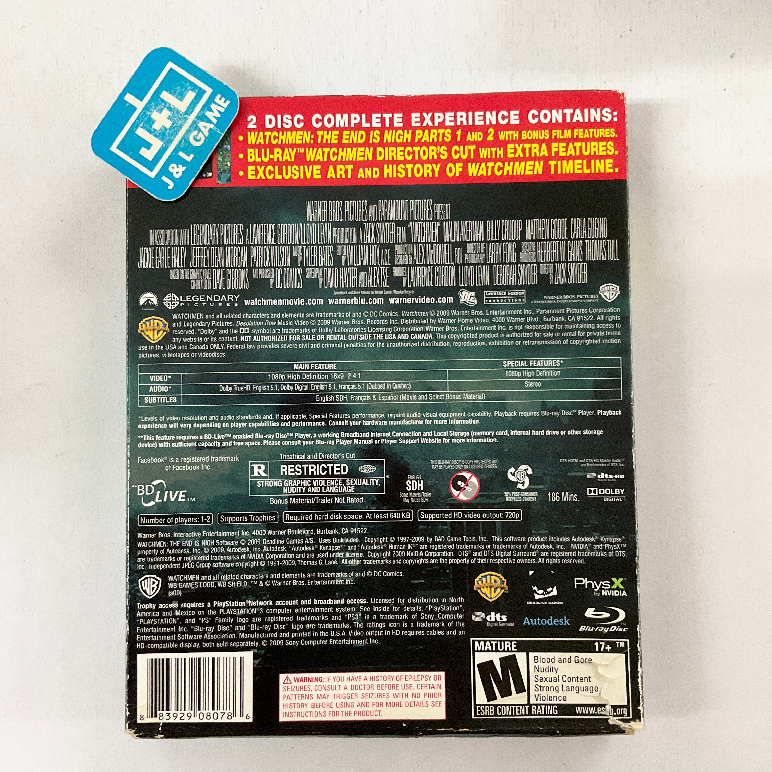 Watchmen: The End Is Nigh (The Complete Experience) - (PS3) PlayStation 3 [Pre-Owned] Video Games Warner Bros. Interactive Entertainment