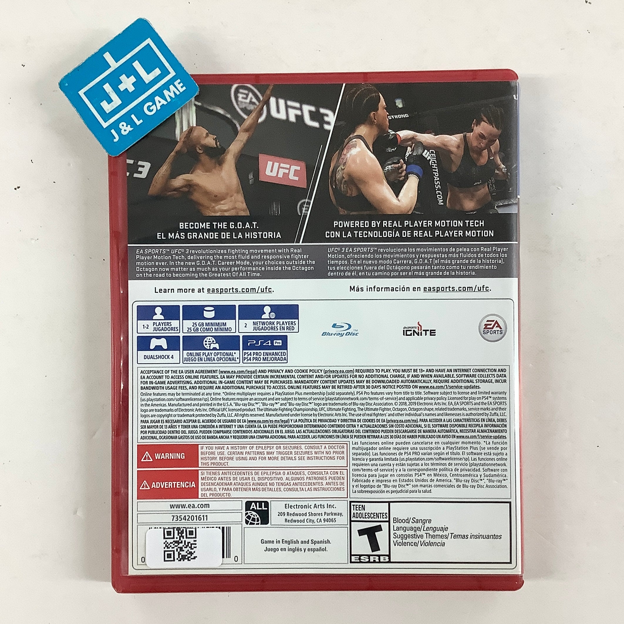 UFC 3 (PlayStation Hits) - PlayStation 4 [Pre-Owned] Video Games Electronic Arts