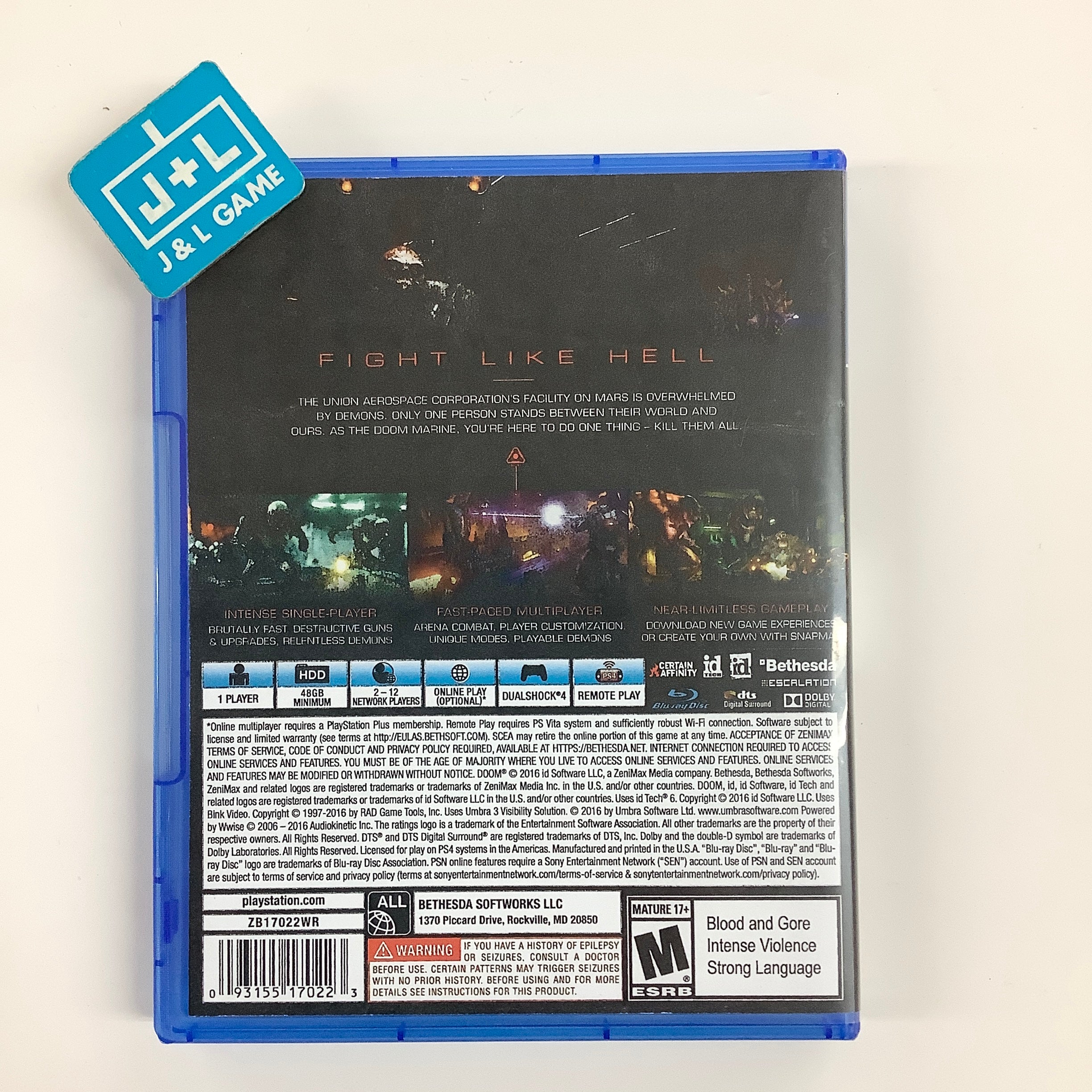 Doom - (PS4) PlayStation 4 [Pre-Owned] Video Games Bethesda