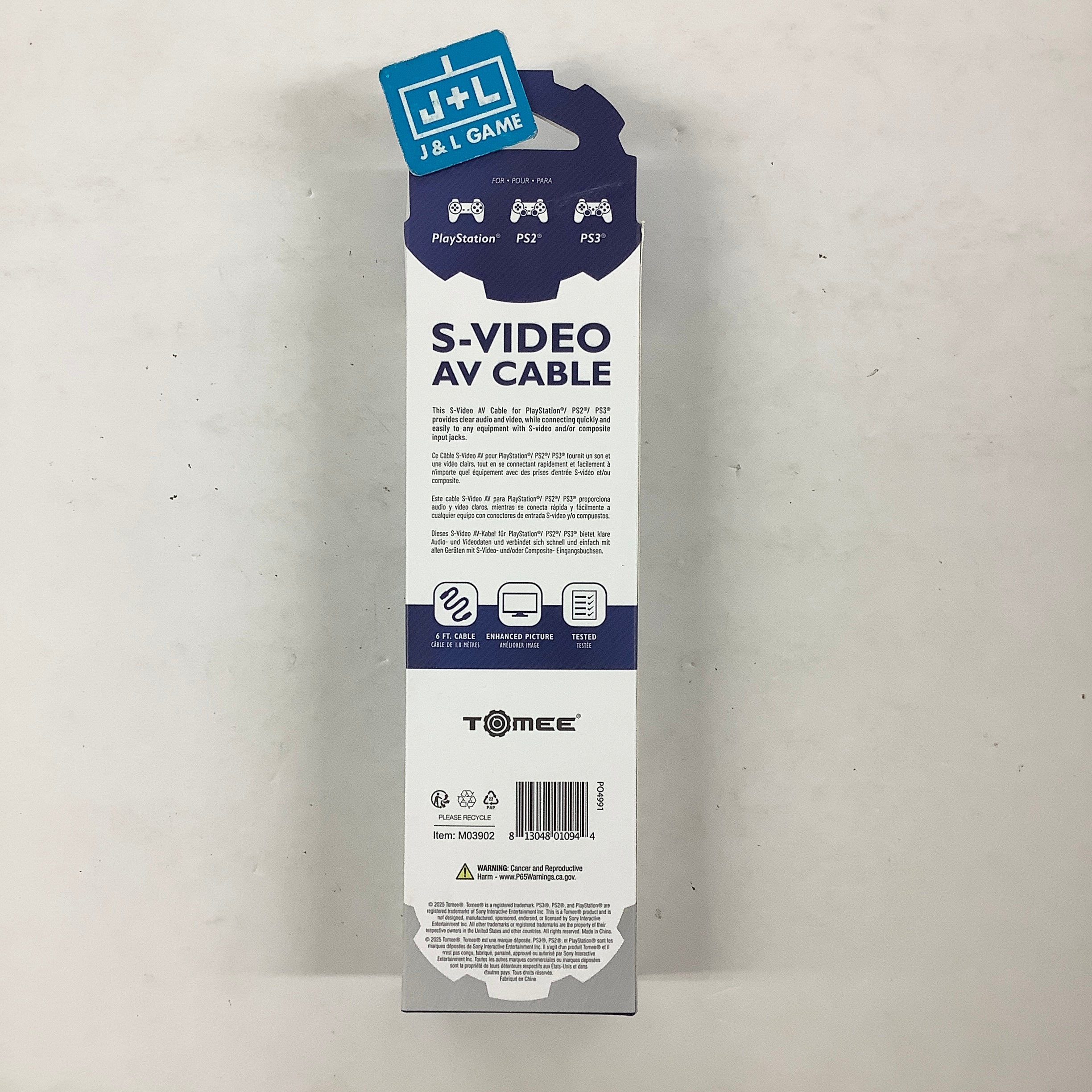 Tomee S-Video AV Cable for PlayStation 2 - (PS2) PlayStation 2
