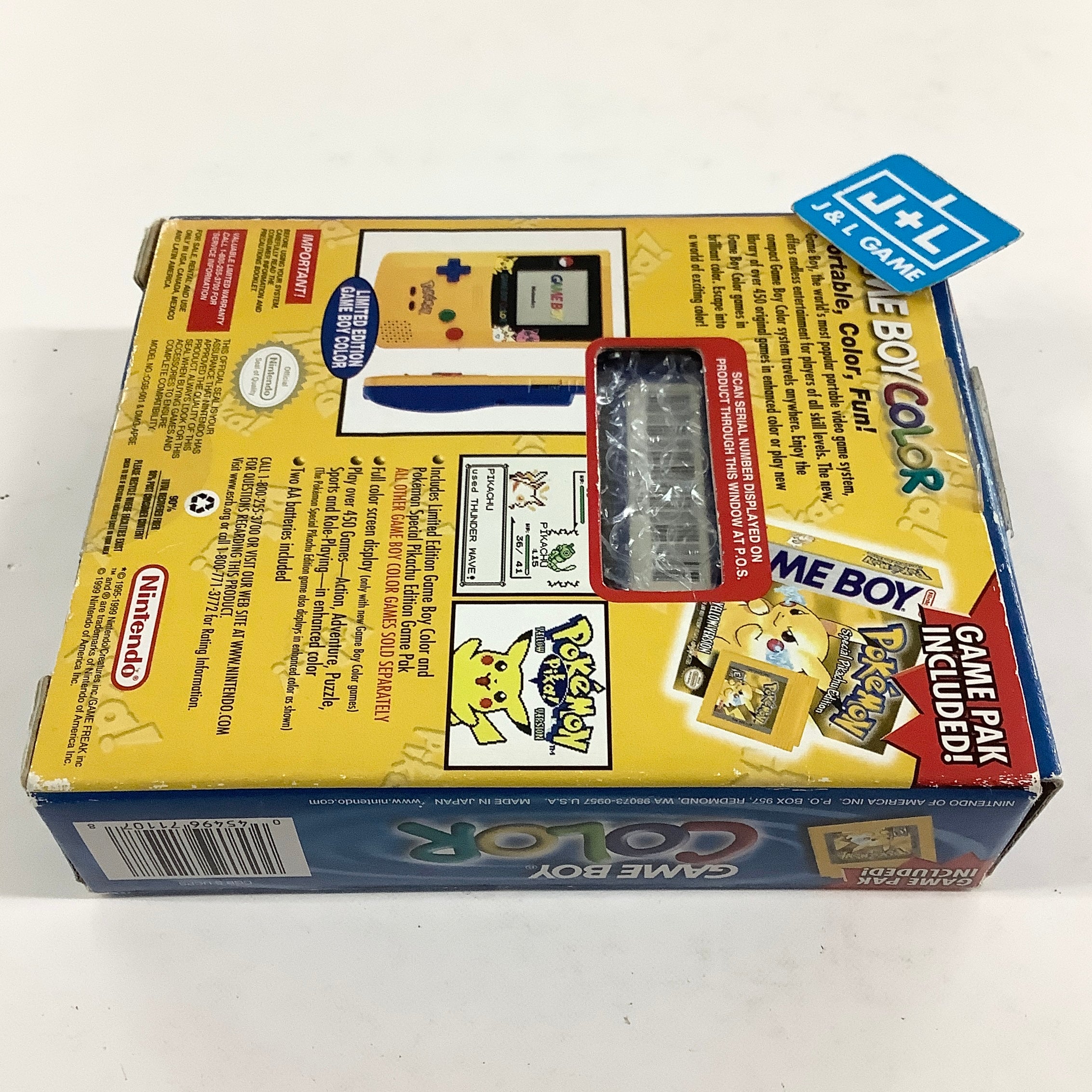 Nintendo Game Boy Color Console (Pokemon Yellow) - (GBC) Game Boy Color [Pre-Owned]