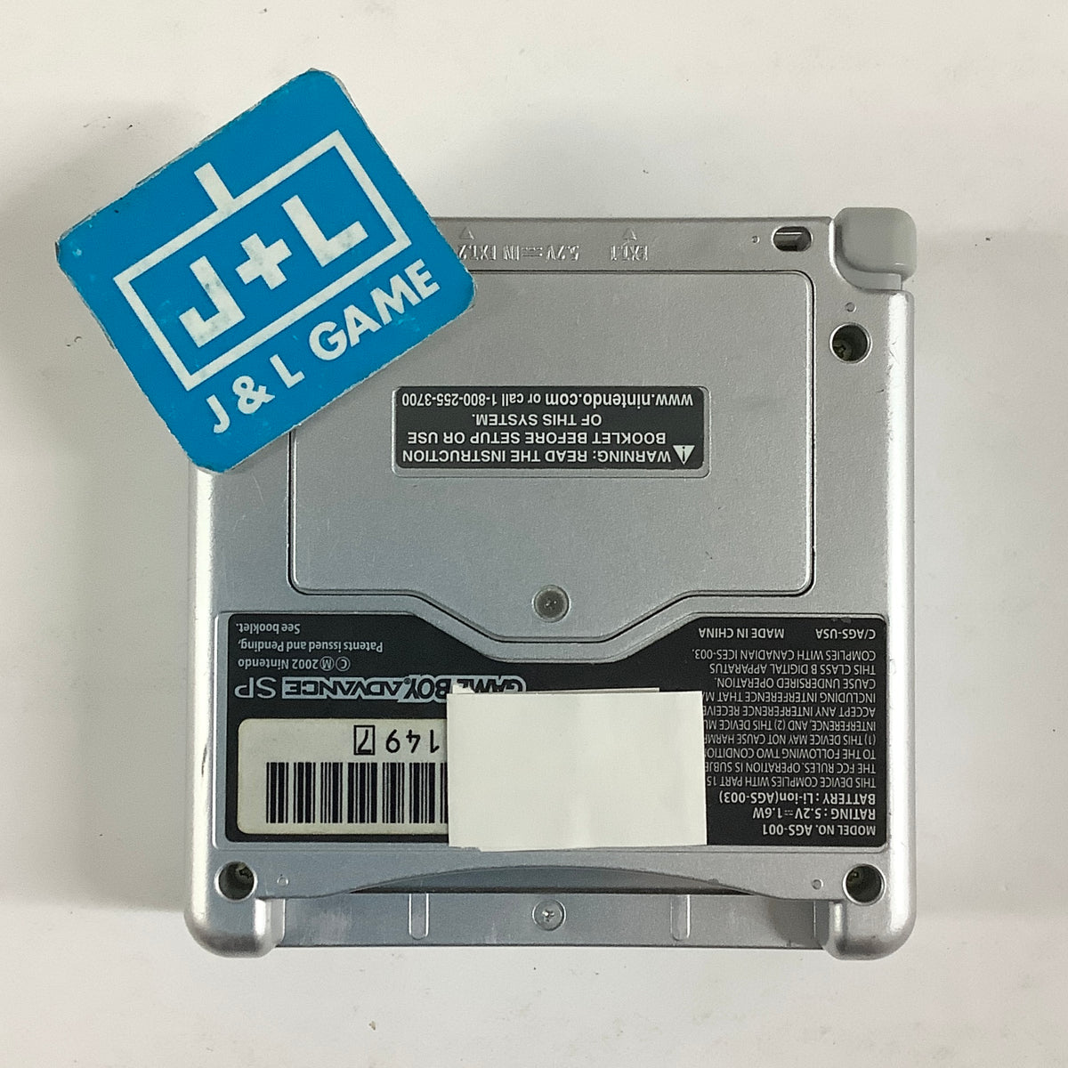Nintendo Game Boy Advance SP Console AGS-001 (Silver) - (GBA) Game Boy Advance SP [Pre-Owned]
