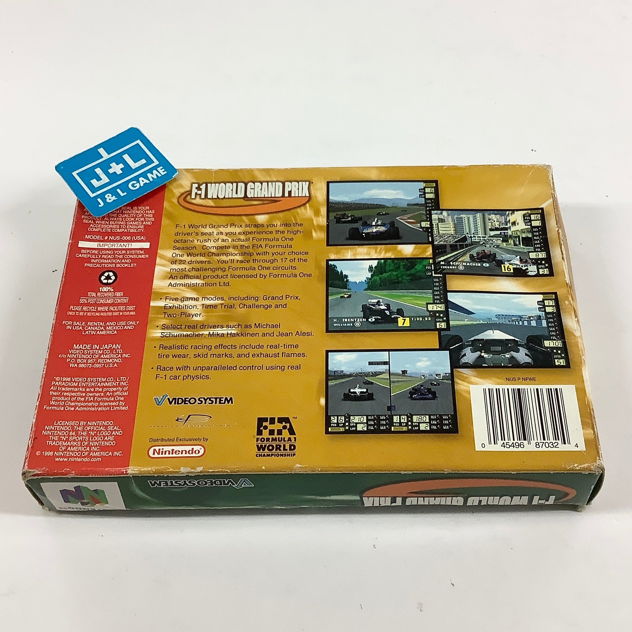 F-1 World Grand Prix - (N64) Nintendo 64 [Pre-Owned]