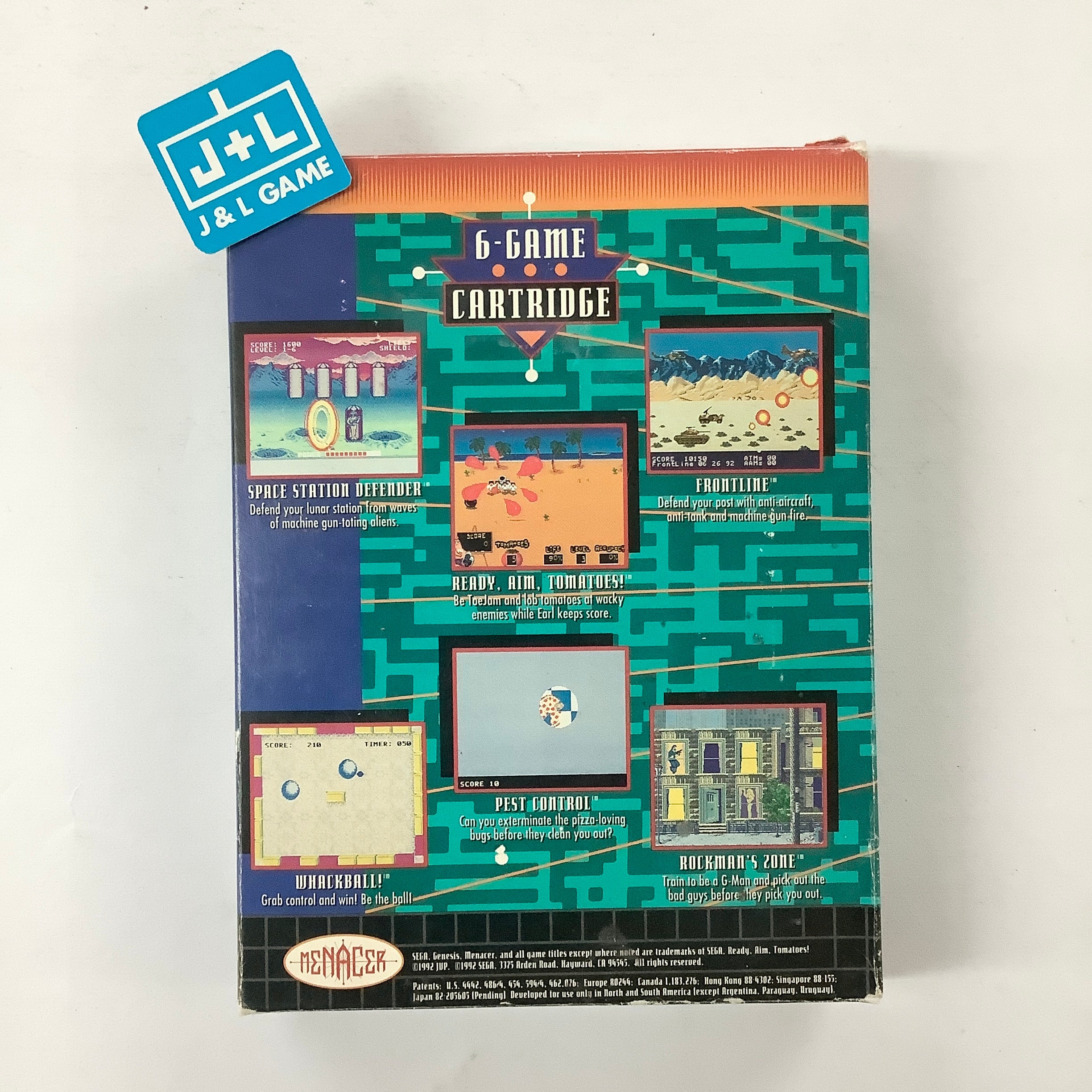 Menacer 6-Game Cartridge - (SG) SEGA Genesis [Pre-Owned] Video Games Sega   