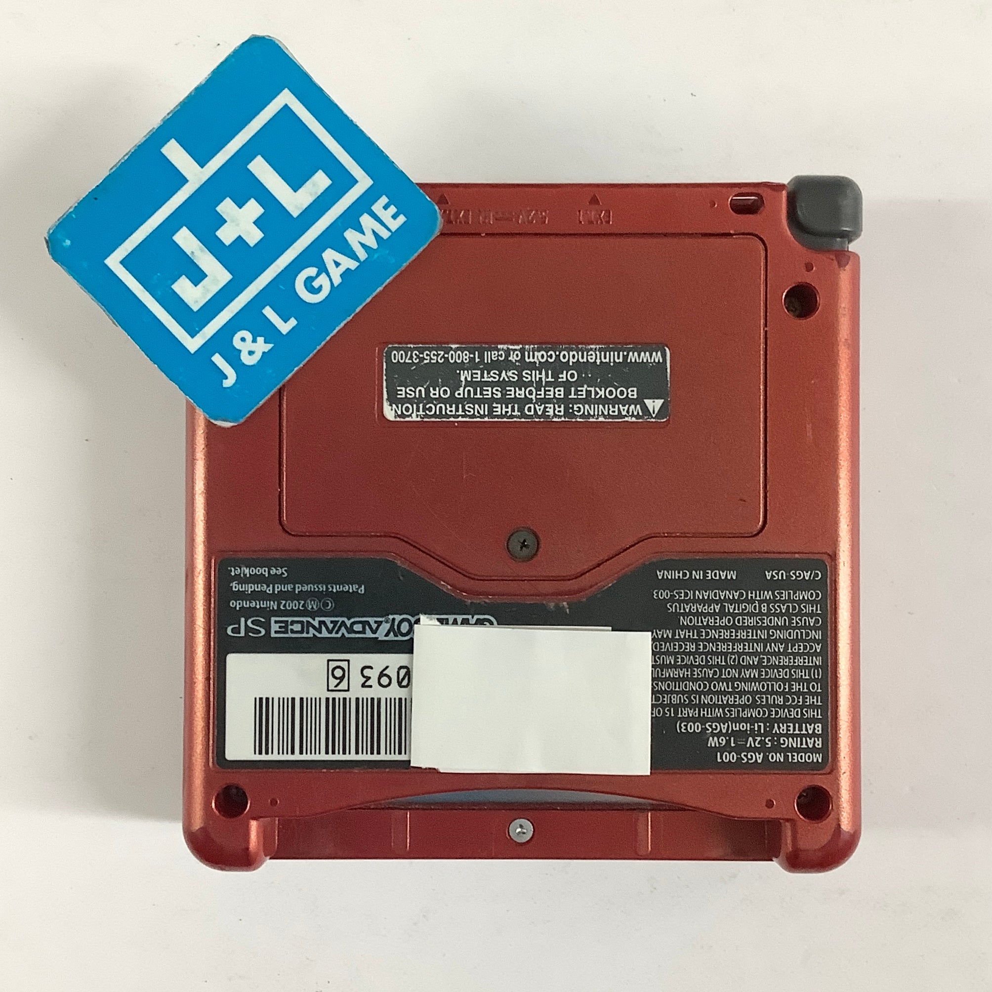 Nintendo Game Boy Advance SP Console AGS-001 (Flame Red) - (GBA) Game Boy Advance SP [Pre-Owned]