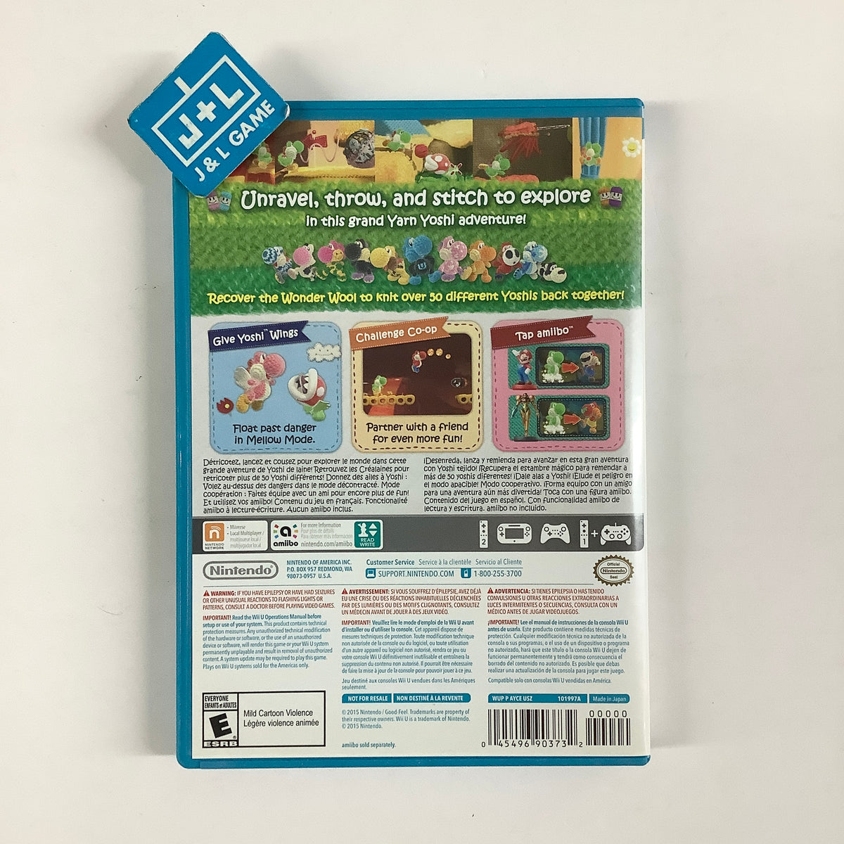 Yoshi's Woolly World + Green Yarn Yoshi amiibo - Nintendo Wii U [Pre-Owned]